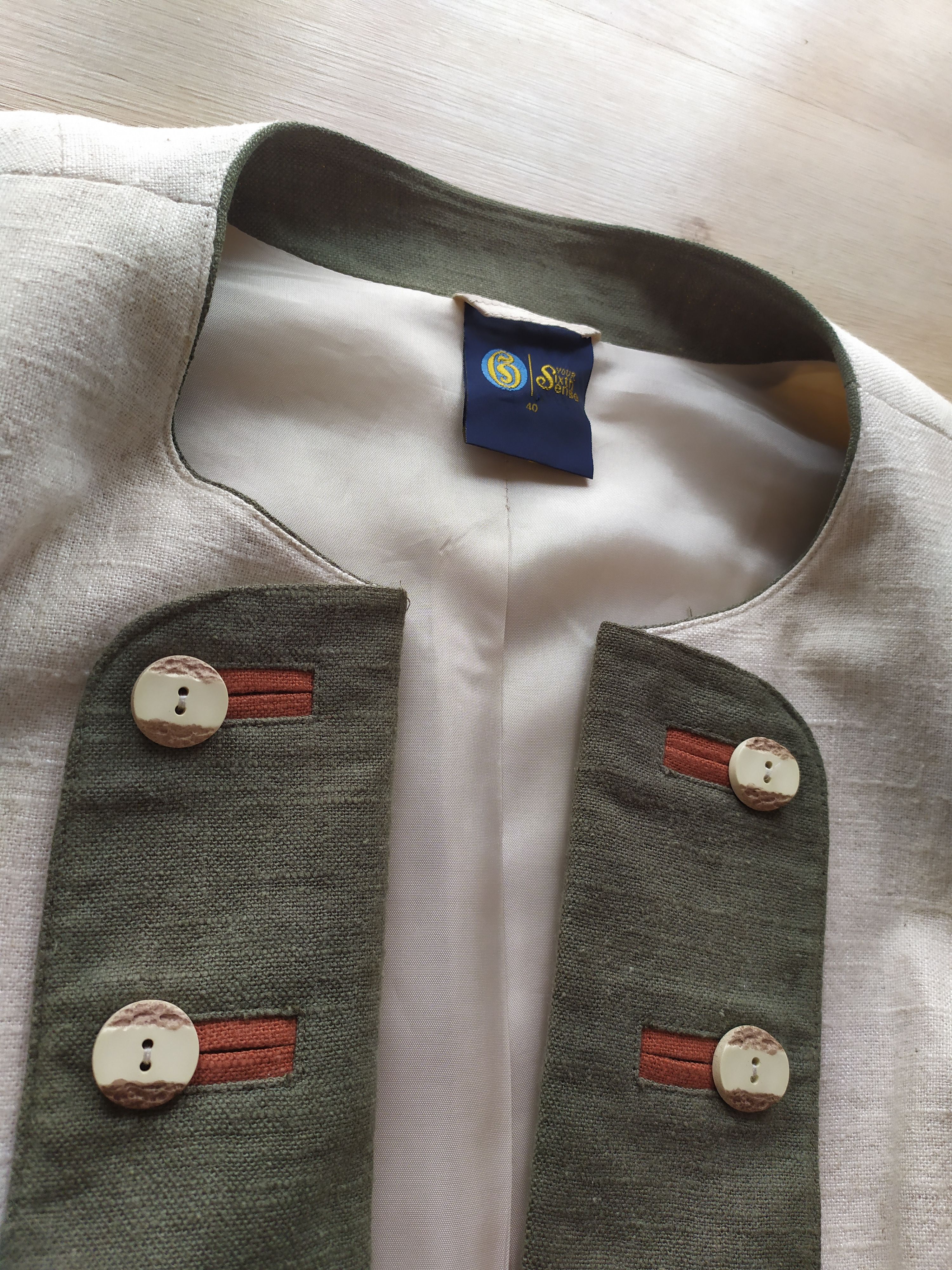 The Difference women's Bavarian country linen jacket blazer L drindl folk Size L / US 10 / IT 46 - 7 Thumbnail