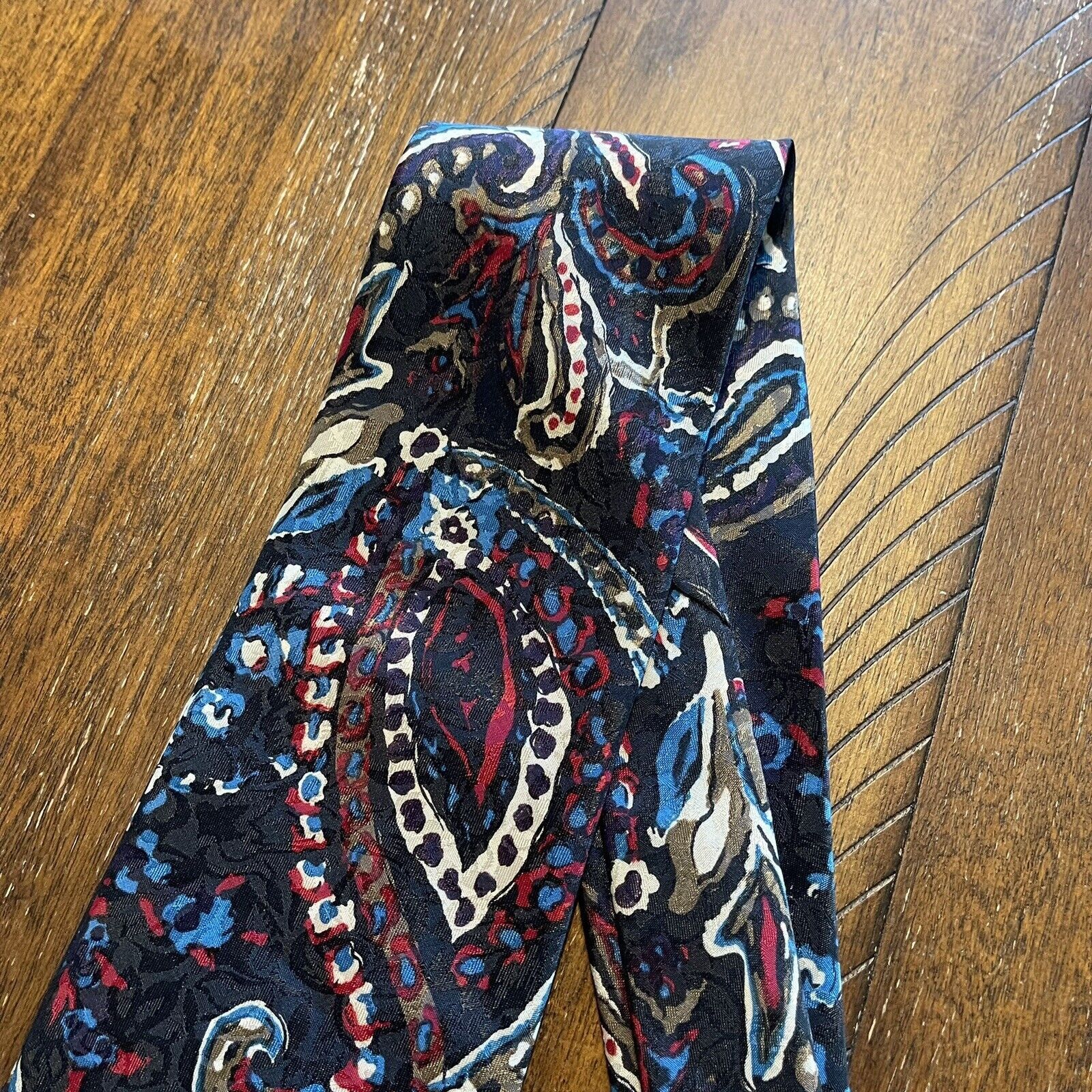 Dior Vtg Christian Dior Monsieur Abstract Paisley Print 54" 3.75" Size ONE SIZE - 4 Thumbnail