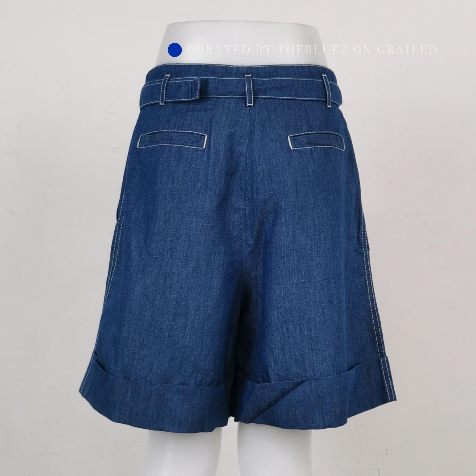 Loro Piana Lightweight Cotton-Linen Shorts in Blue Size US 26 / EU 42 - 1 Thumbnail