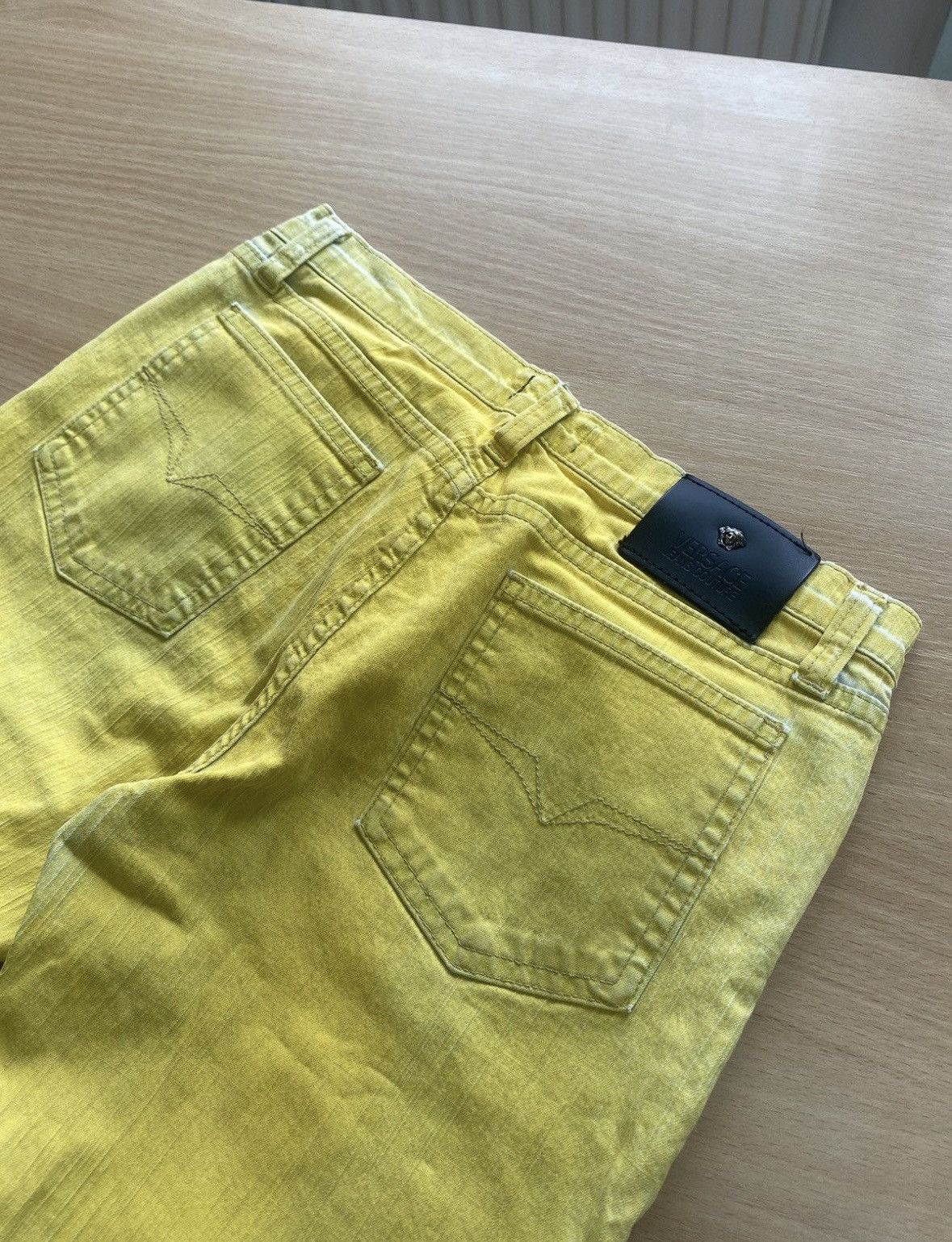 Versace Jeans Couture × Vintage Vintage Painted Archival Textured Denim Pants Jeans Size US 27 - 5 Thumbnail