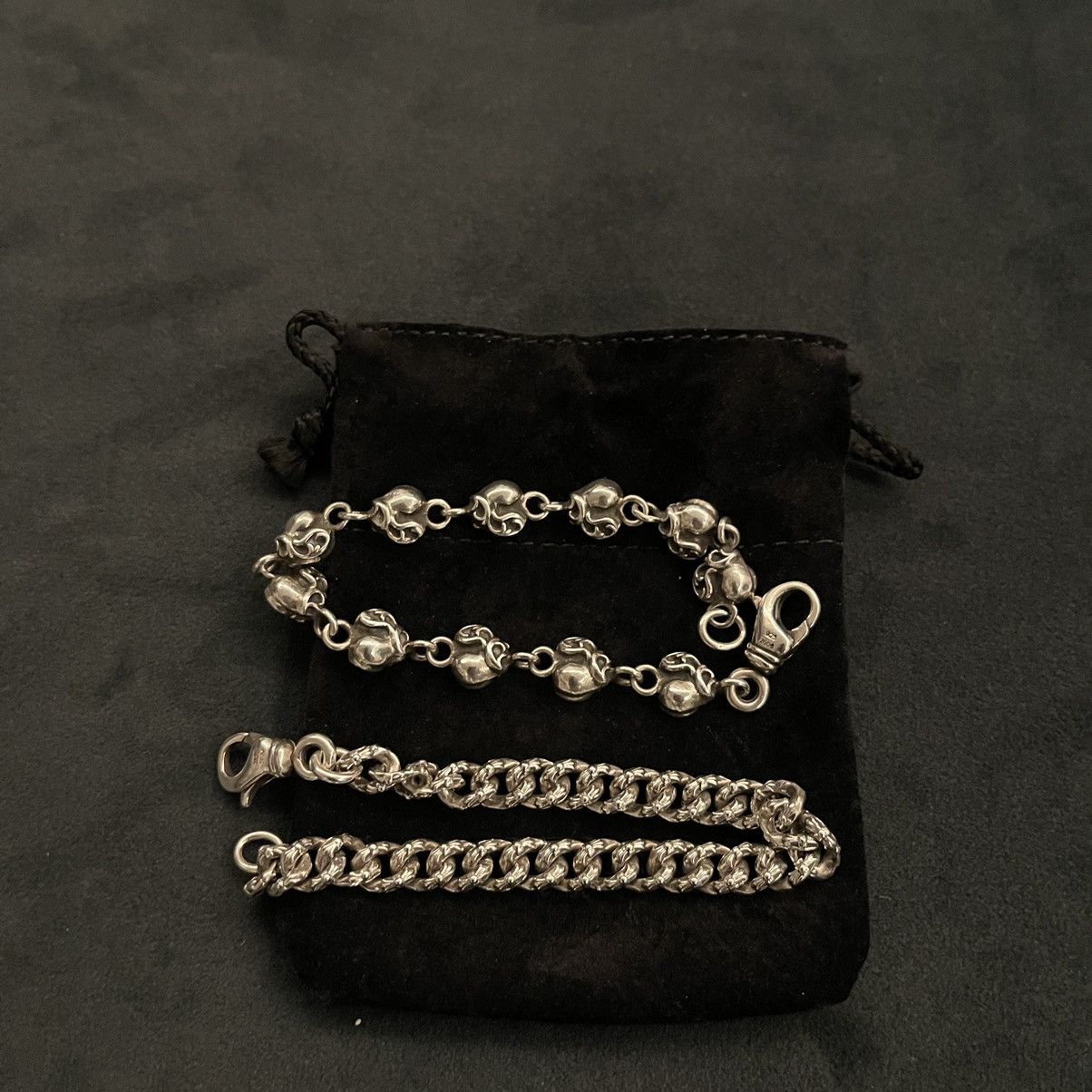 Chrome Hearts Chrome Hearts Heart Stack Charm Bracelet 11 Link 7.25 Inch Size ONE SIZE - 7 Thumbnail