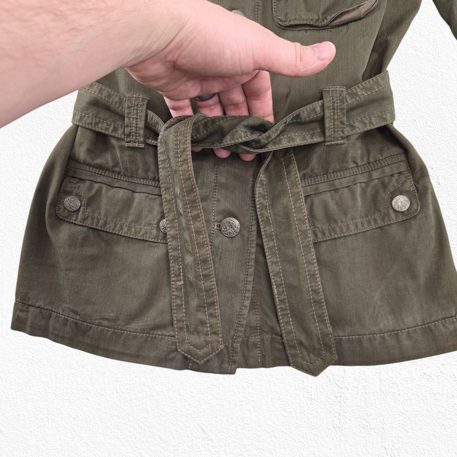 J.Crew J.Crew Silk Cotton Utility Military Jacket Olive Green Small Size S / US 4 / IT 40 - 8 Thumbnail