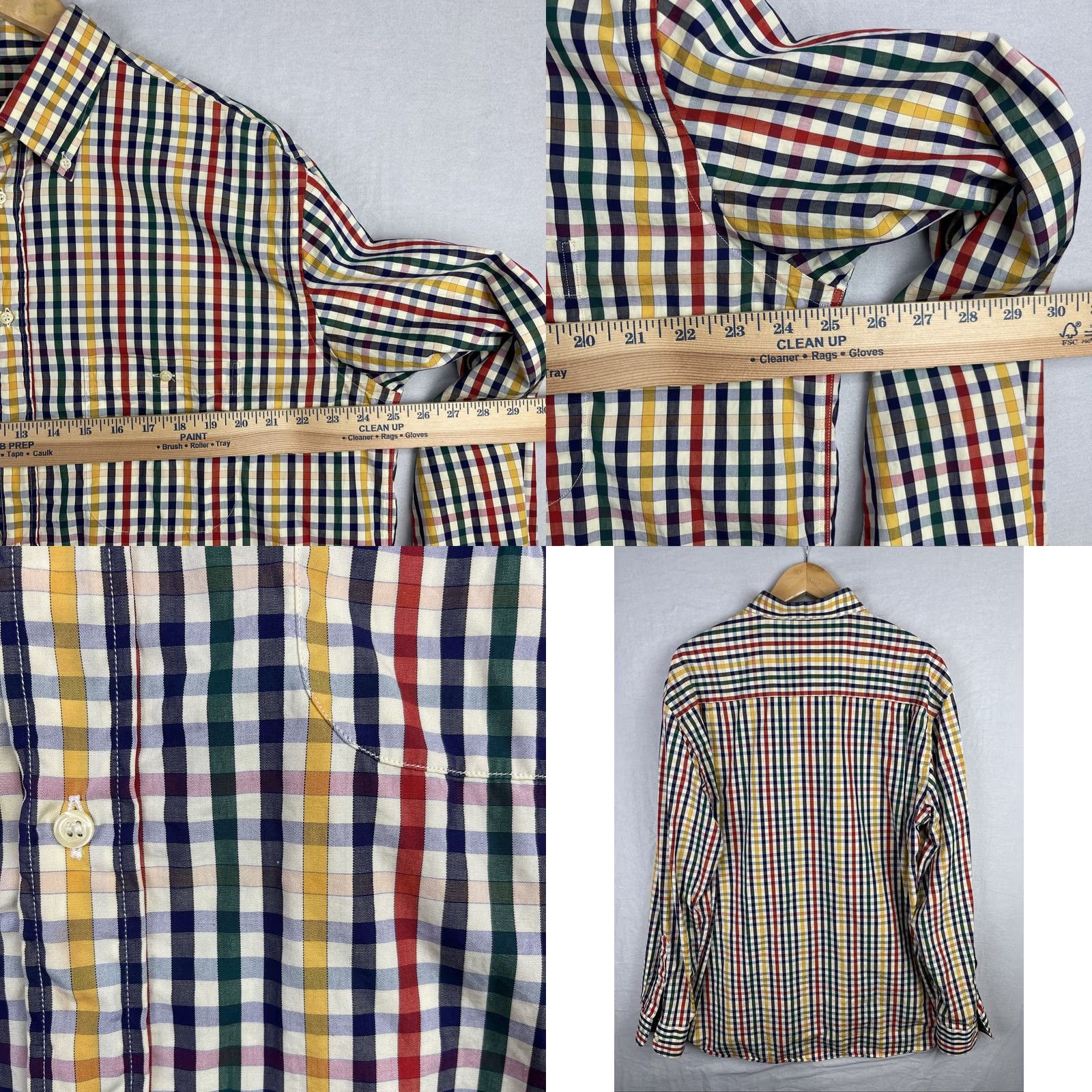 Paul & Shark Paul & Shark Yachting Shirt Mens 44 Yellow Check Button-Down Made In Italy Size US XXL / EU 58 / 5 - 8 Thumbnail
