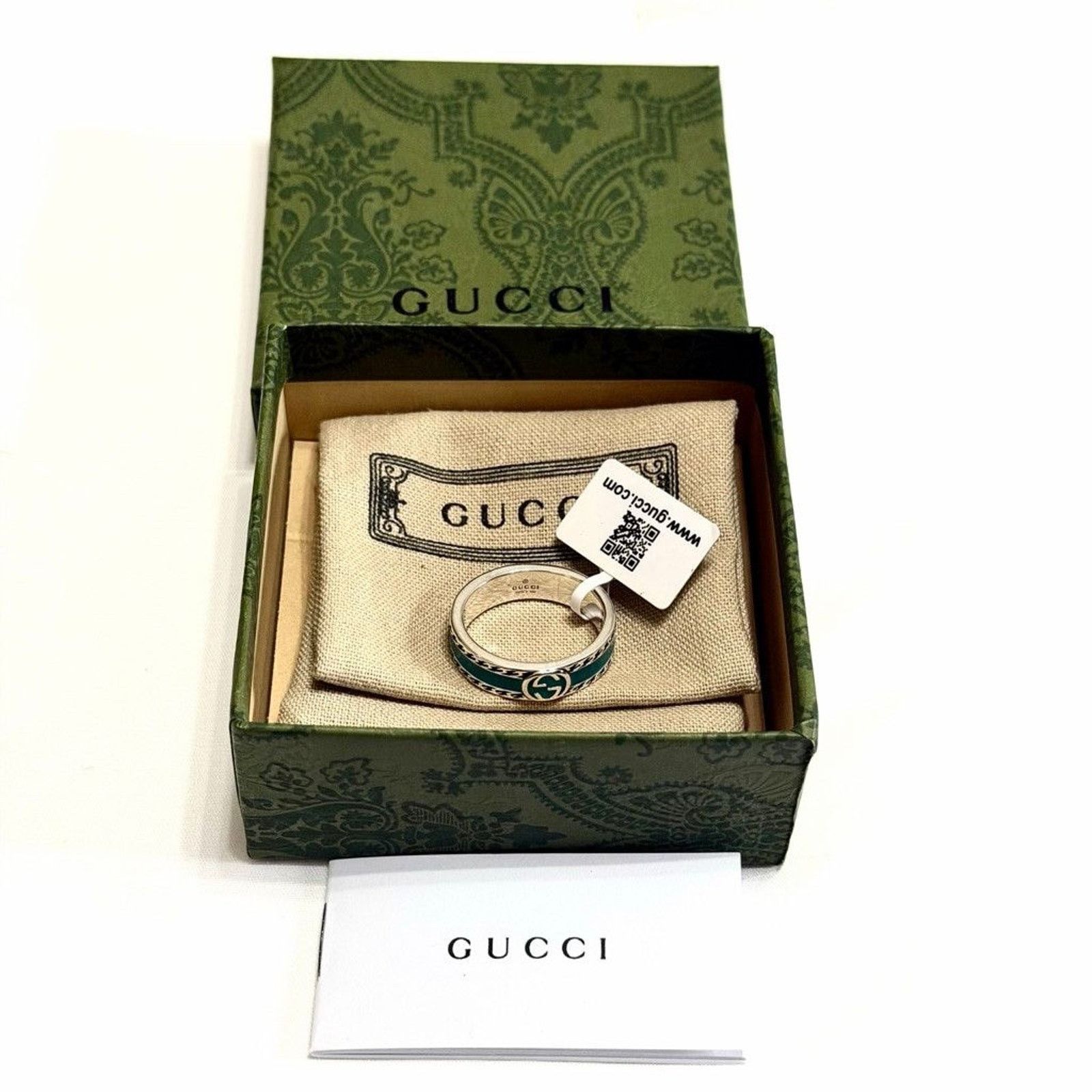 Gucci Gucci Interlocking G Enamel Band Ring - Size 11 Size ONE SIZE - 1 Thumbnail