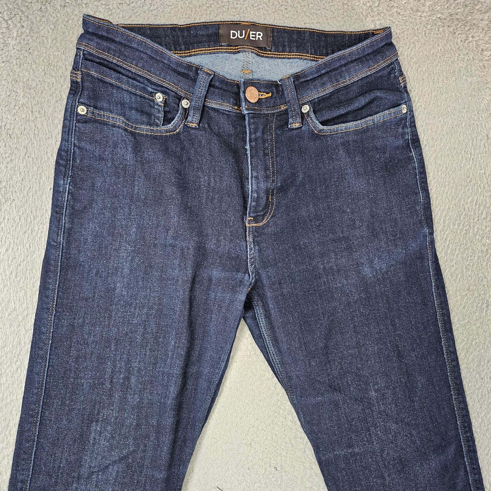 DUER Duer Jeans Mens Slim Fit L2X 31x28 Denim Blue Five-Pocket Stretch Size US 31 - 2 Thumbnail