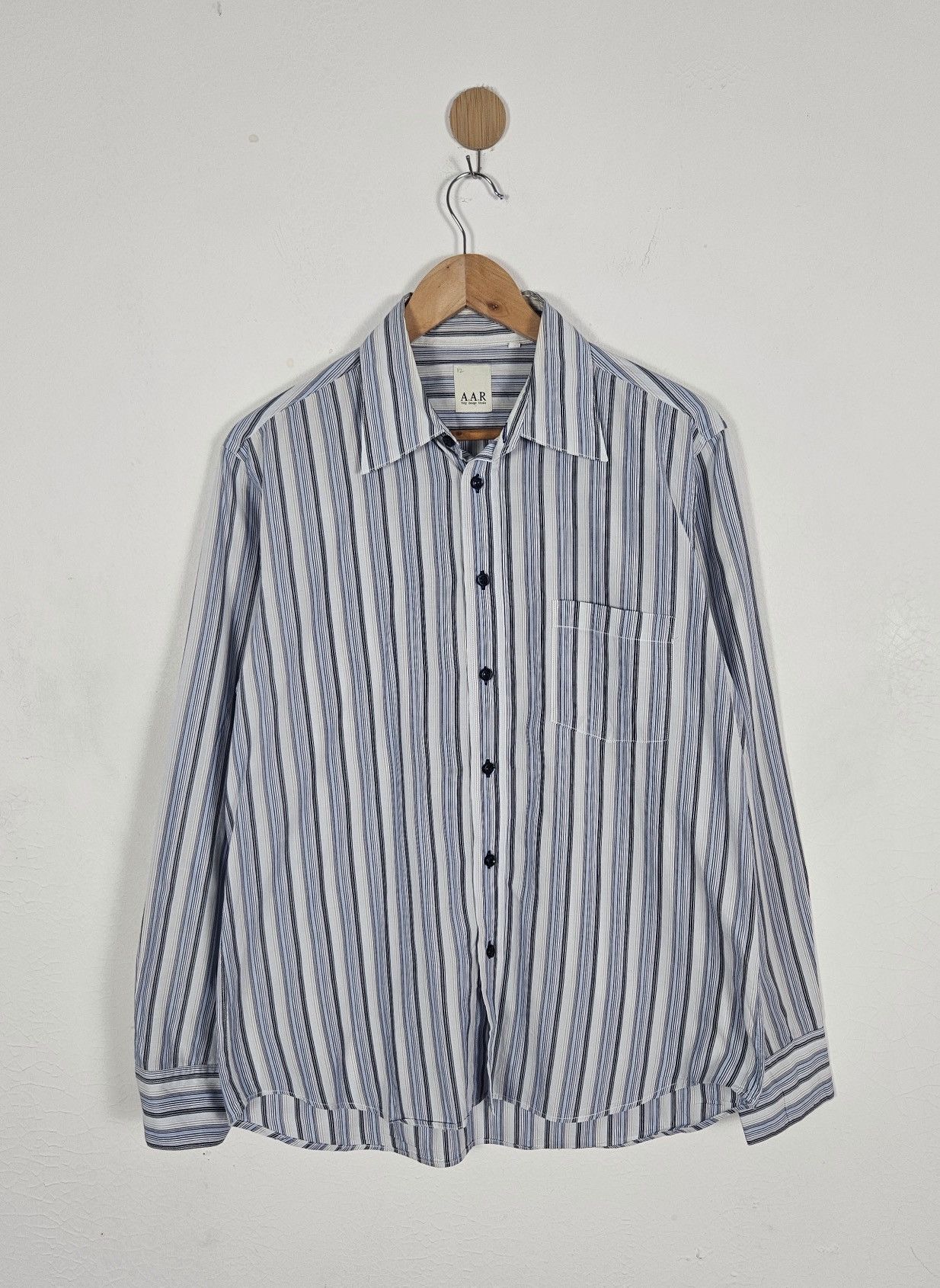 Yohji Yamamoto AAR by Yohji Yamamoto stripe Casual shirt Size US L / EU 52-54 / 3 - 1 Thumbnail