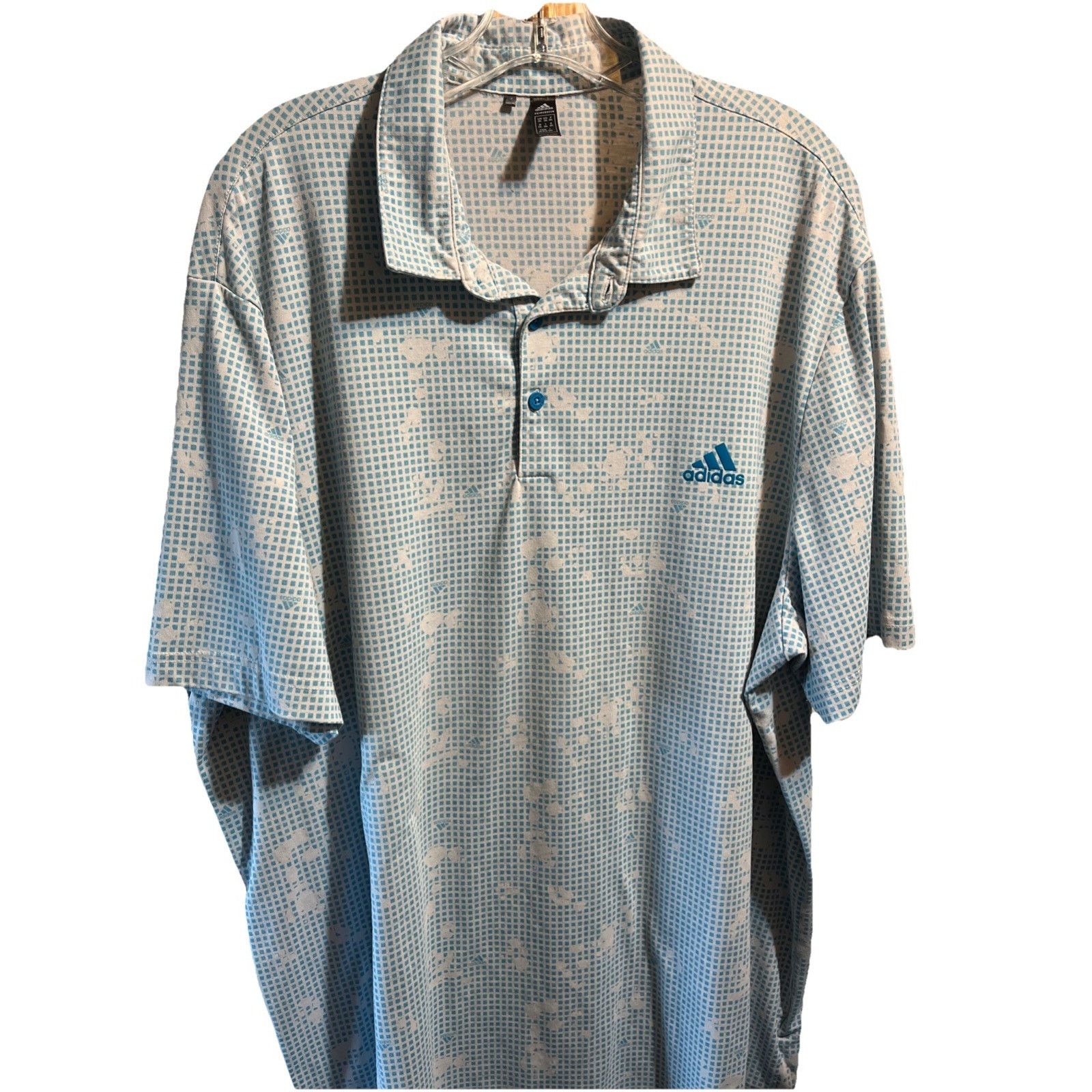 Adidas Adidas Primegreen Golf Polo Blue Burst Ivory Shirt Mens XXL Size US XXL / EU 58 / 5 - 1 Thumbnail