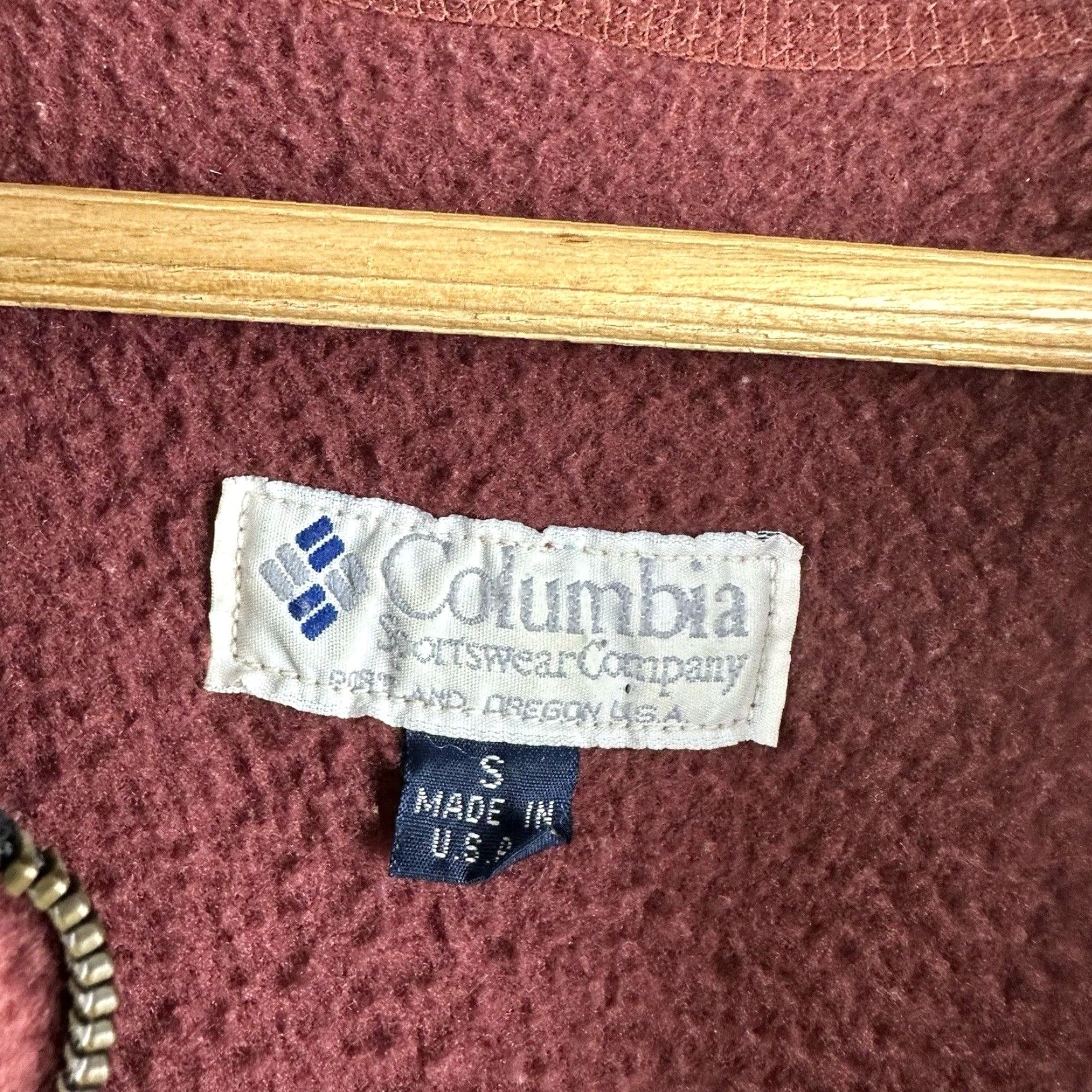 Vintage Vintage Columbia 1/4 zip Fleece Pullover Sweatshirt hooded USA Men’s Small red Size US S / EU 44-46 / 1 - 3 Thumbnail