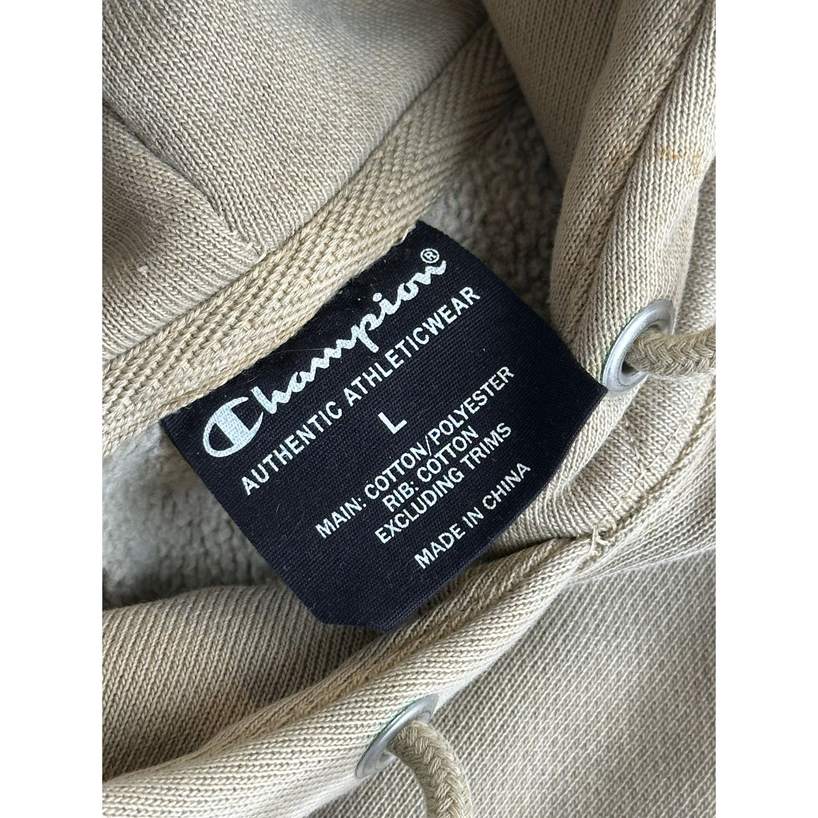 Champion Champion Cropped Beige Hoodie Women’s Size L Large Logo Size L / US 10 / IT 46 - 6 Thumbnail