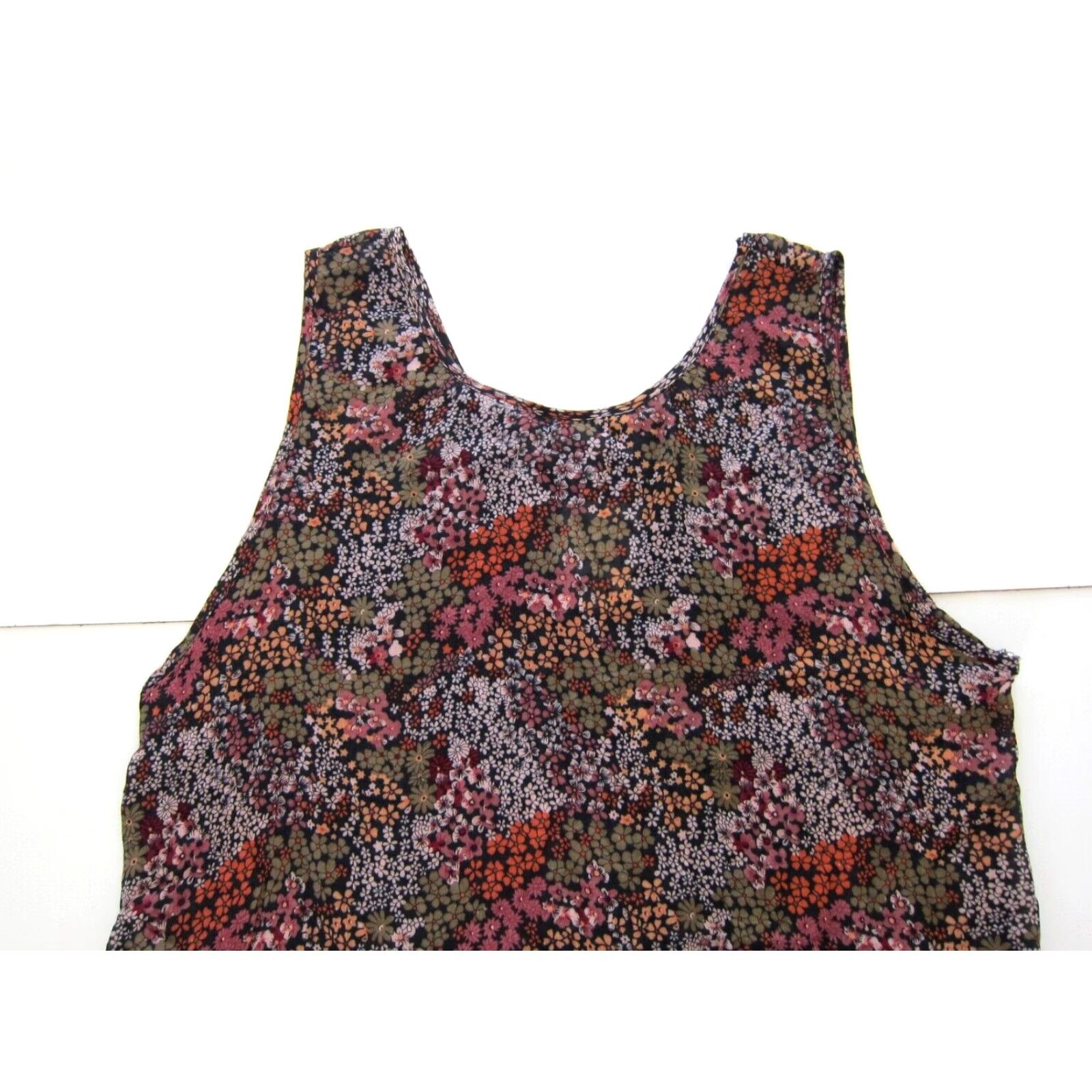 Vintage Elodie Blouse Tank Top NWT 100% Rayon Floral Sleeveless Pink Large Womens Size L / US 10 / IT 46 - 3 Thumbnail
