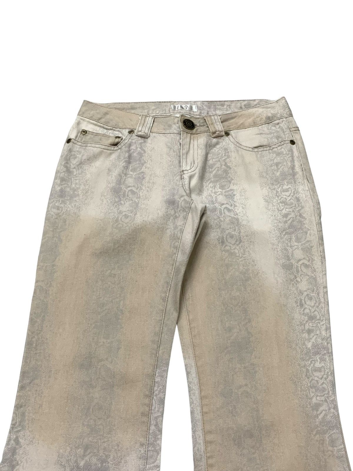 Hysteric Glamour × Japanese Brand Metro 7 Japan Albino Python Snake Pattern Flared Jeans Size US 29 - 5 Thumbnail