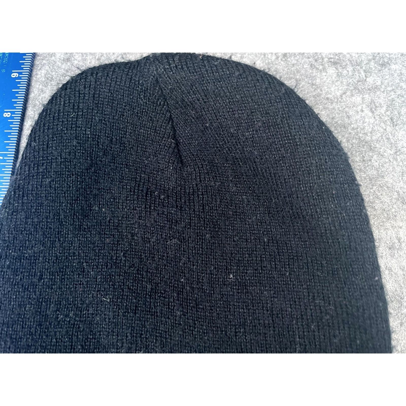 Vintage VINTAGE Trader Joes Hat Beanie Mens One Size Black Knit Logo Winter Grocery Yupoong Size ONE SIZE - 3 Thumbnail