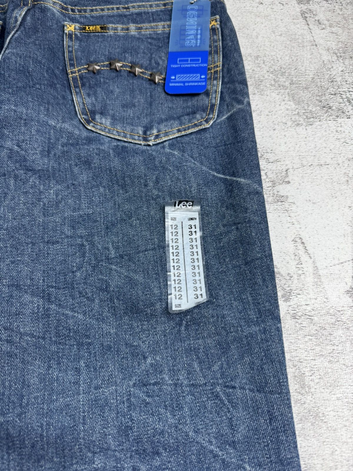 Lee Lee Felton Icon Wrinkles NEW Flare Washed Y2K Faded 12 Size Denim Jeans Trousers Size 32" / US 10 / IT 46 - 8 Thumbnail
