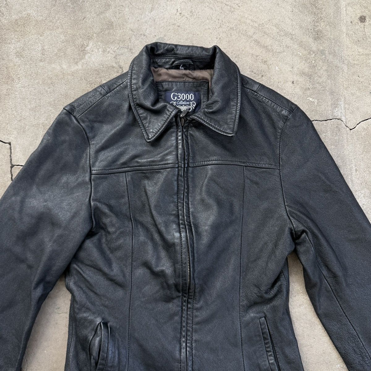 If Six Was Nine G3000 Leather Slim Jacket Size S / US 4 / IT 40 - 3 Thumbnail