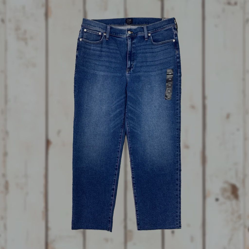 J.Crew J.CREW Jeans Stovepipe Straight Stretch 34 New With Tags Blue 5-Pocket Womens Inseam 28 NY? Size 24" / US 00 / IT 34 - 1 Thumbnail