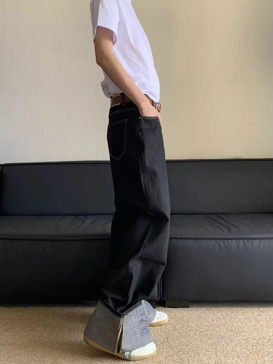 Japanese Brand × Jean Retro wide leg straight leg jeans Size US 30 / EU 46 - 3 Thumbnail