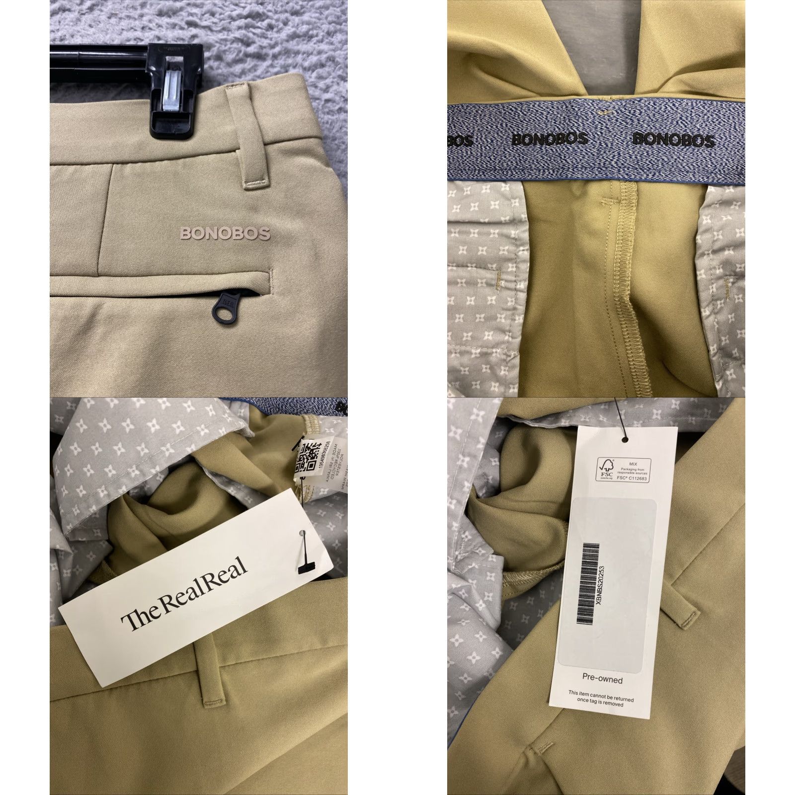 Bonobos VINTAGE Bonobos Men's Golf Pants Slim Fit Dress Pants Khaki Stretch 36x34 Inseam Mens Size US 36 / EU 52 - 8 Thumbnail