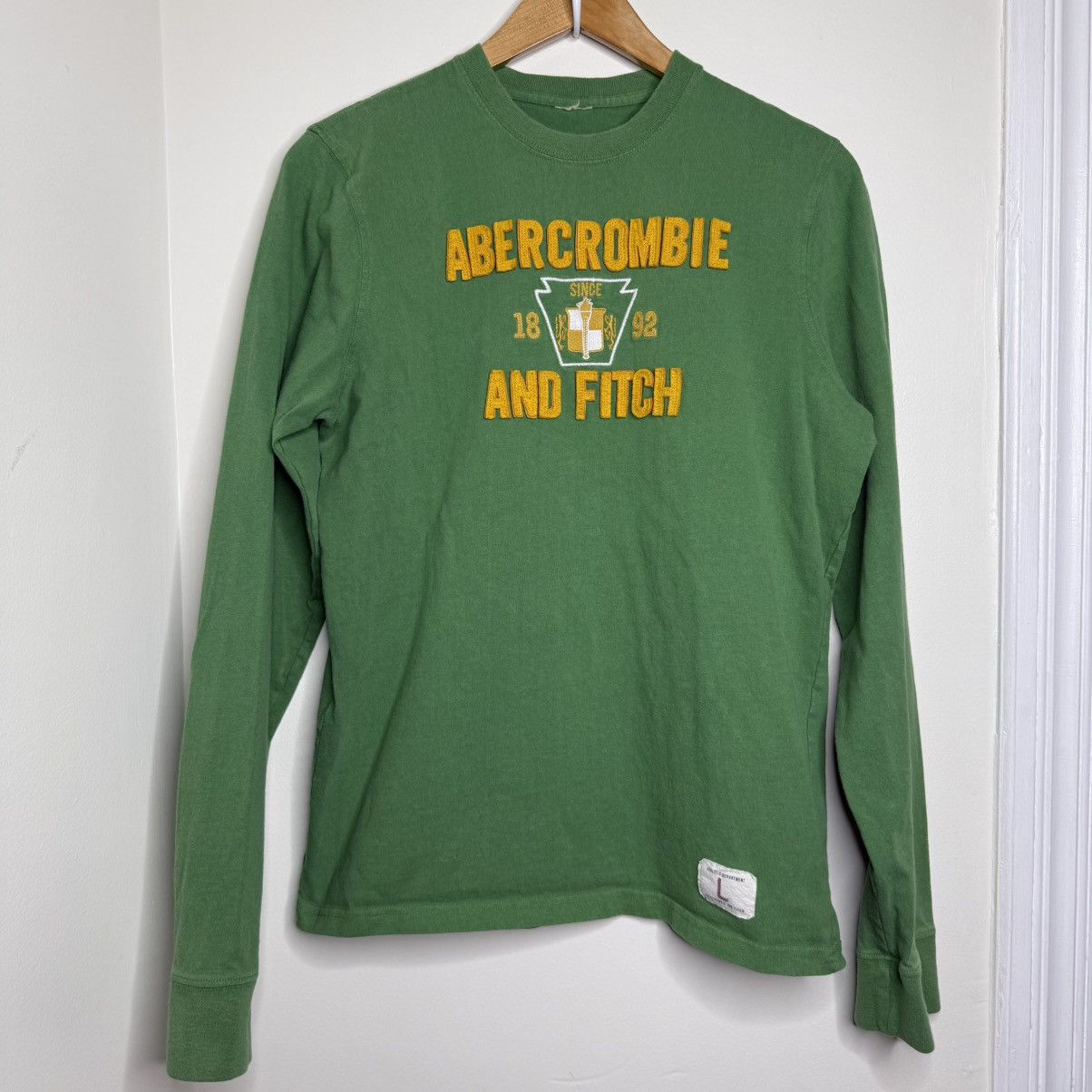 Abercrombie & Fitch Y2K Abercrombie & Fitch long sleeve shirt shirt Large Green Size US L / EU 52-54 / 3 - 1 Thumbnail