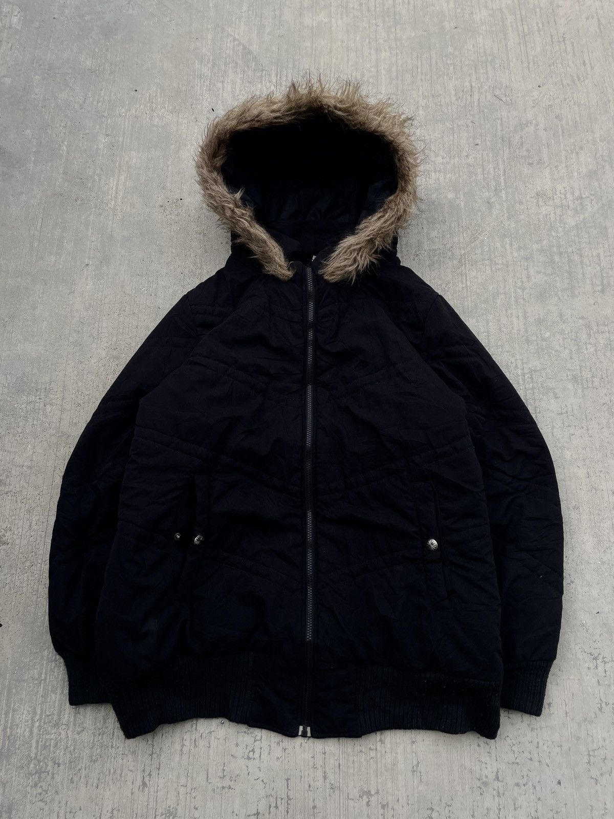 Japanese Brand 2000s JAPANESE BRAND SORRIDERE FAUX FUR BOMBER JACKET Size US XL / EU 56 / 4 - 1 Thumbnail