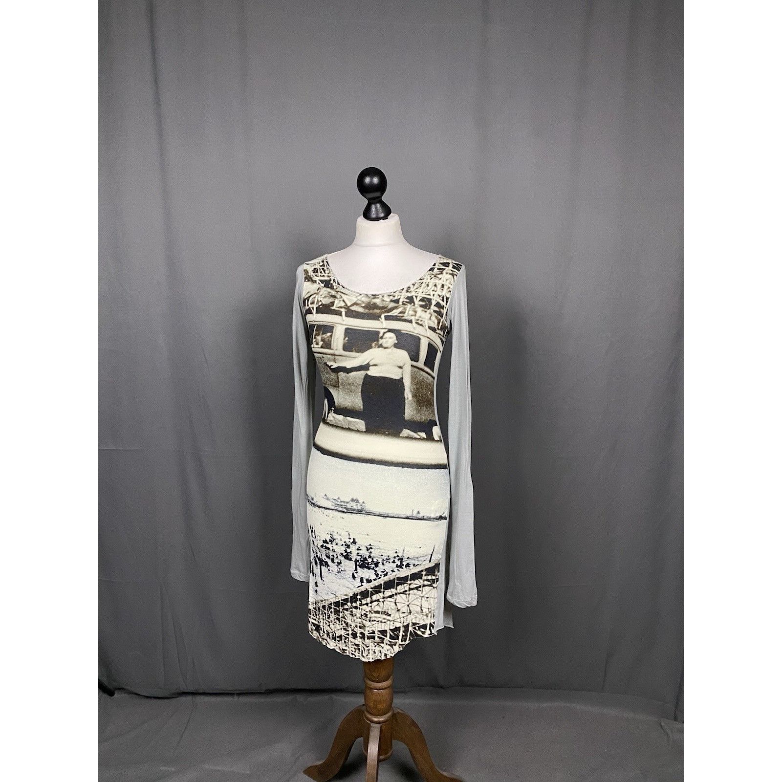 Rundholz Rundholz Dip Printed Women's Gray Printed Dress Size M Size M / US 6-8 / IT 42-44 - 2 Thumbnail