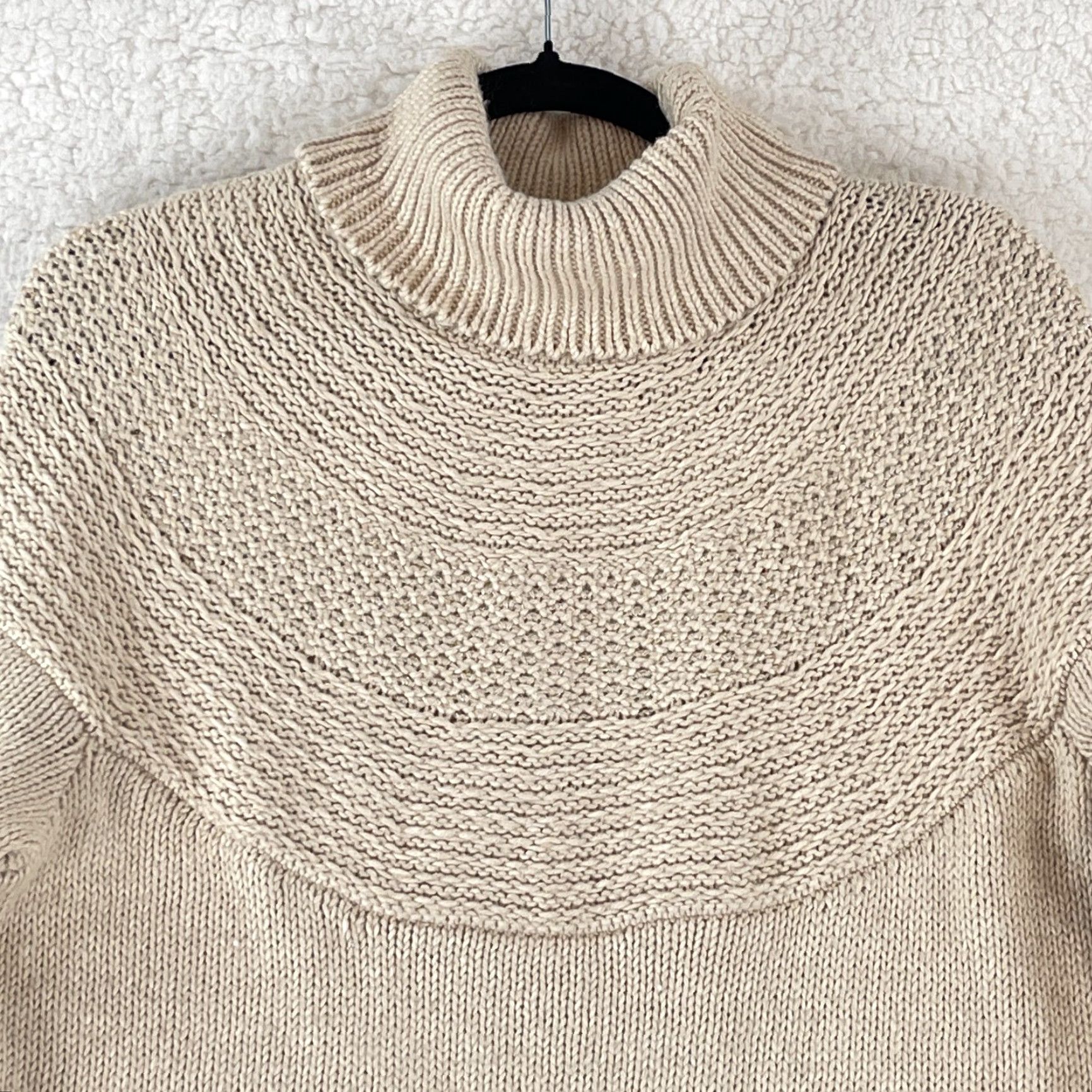 J. Jill J. Jill Petites Ivory Heavy Knit Sweater Womens Cowl Long Sleeve Pullover Size PL Size L / US 10 / IT 46 - 3 Thumbnail