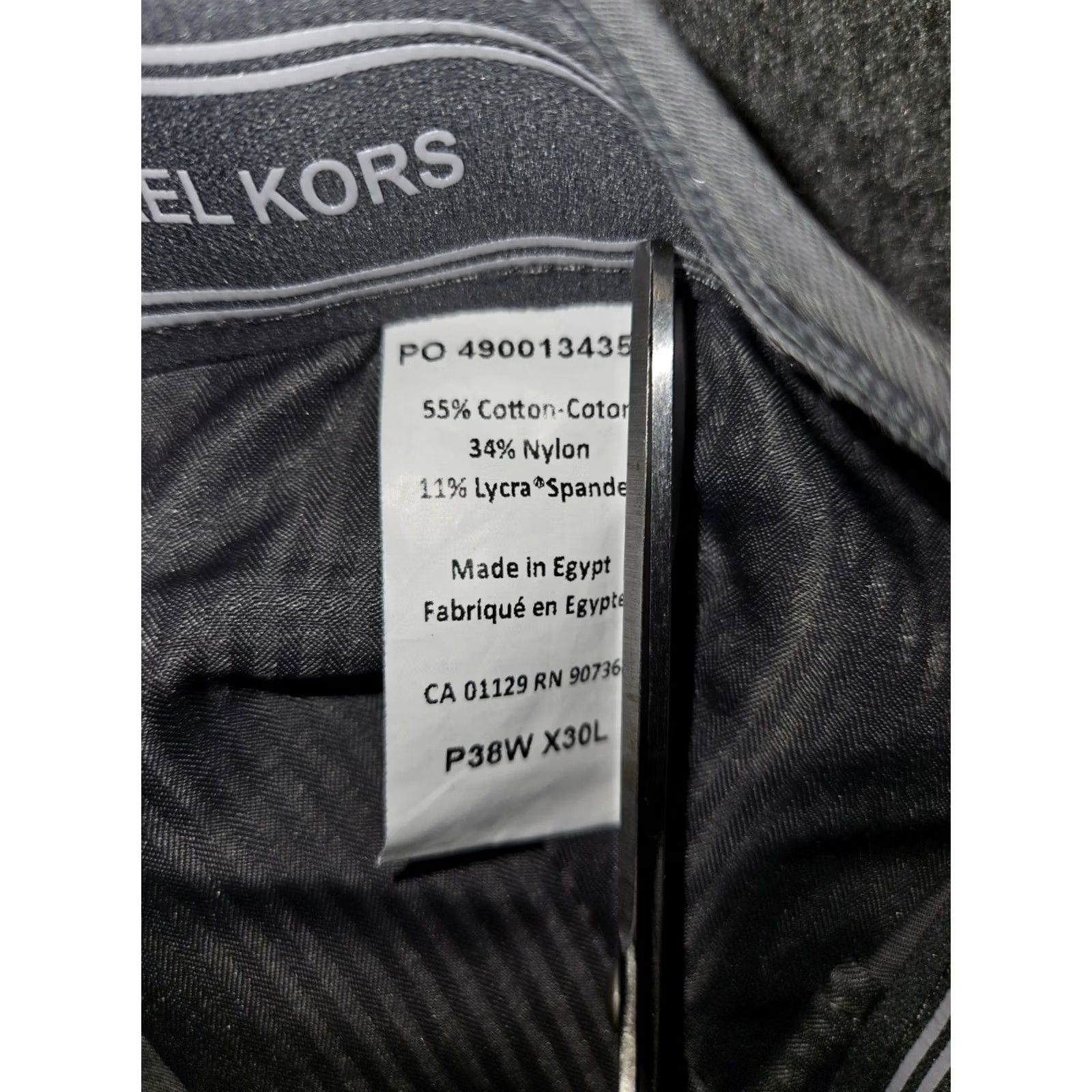 Michael Kors Michael Kors Chino Performance Pants Men 38x30 Gray Workwear Slim Regular Straight 29 Inseam Pockets Stretch Easy Care Size US 38 / EU 54 - 2 Thumbnail