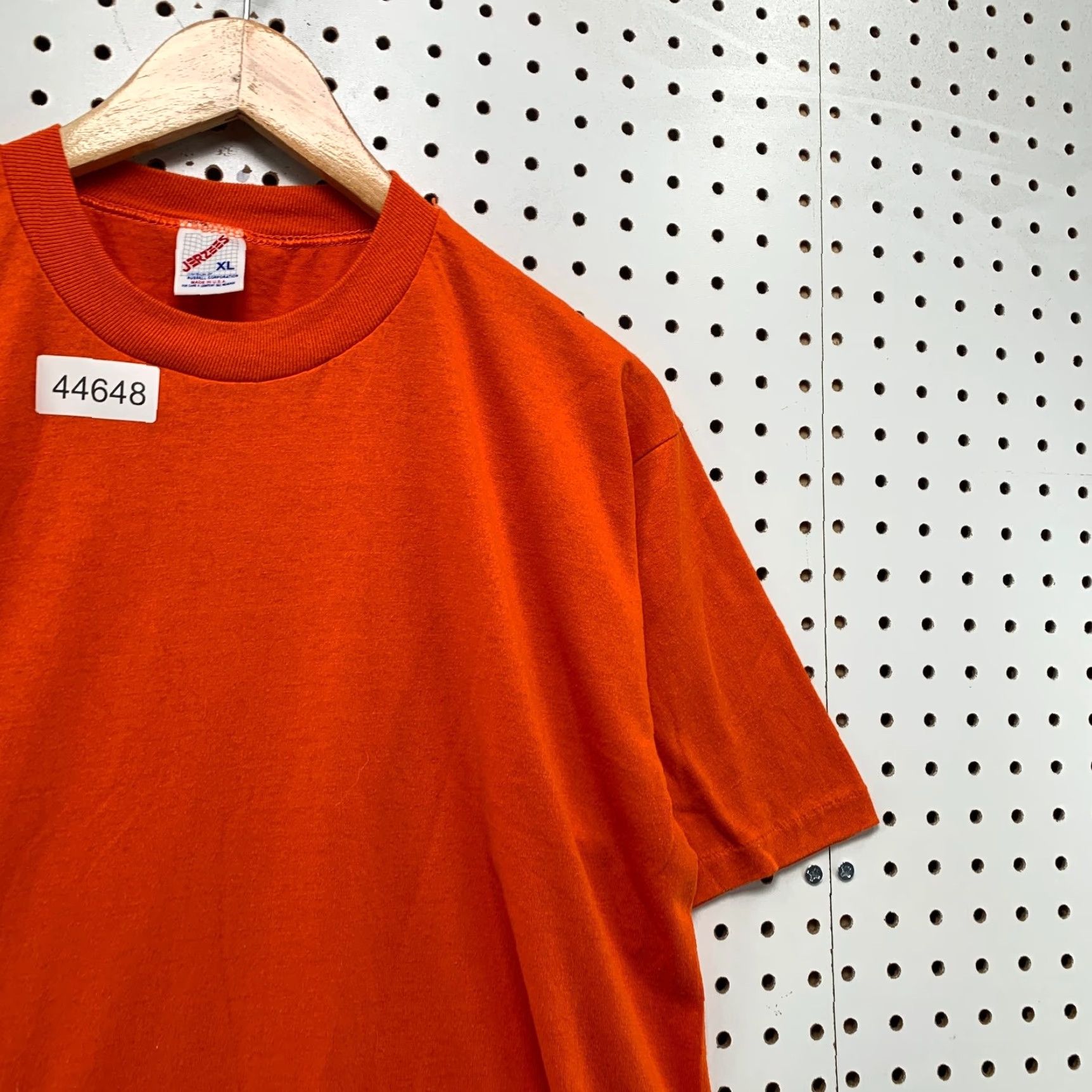 Jerzees VINTAGE Jerzees 80s Orange Shirt Mens XL T-Shirt Regular Crew Neck Short Sleeve Cotton USA 80s 90s Mens Size US XL / EU 56 / 4 - 6 Thumbnail