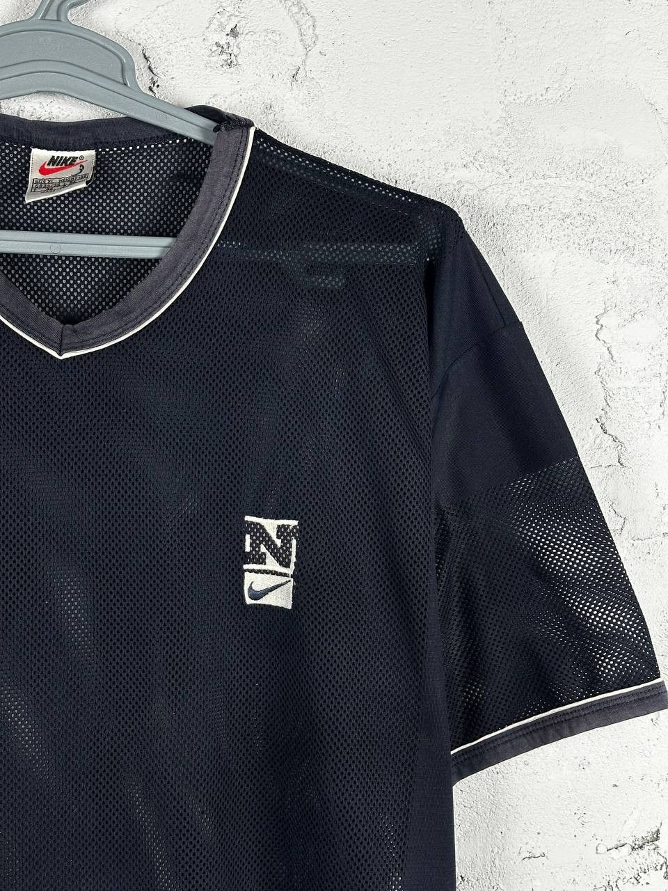 Nike × Vintage Vintage 90s NIKE Swoosh Mesh Tshirt Streetwear Bootleg Style Size US XL / EU 56 / 4 - 4 Thumbnail