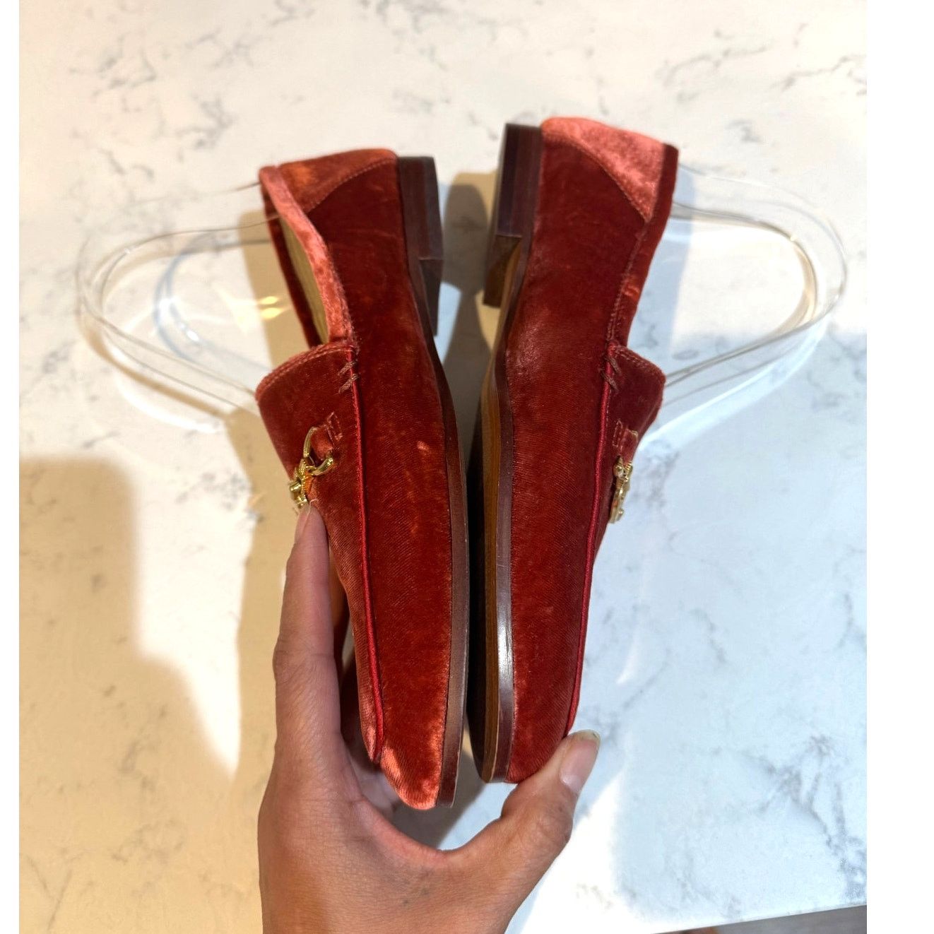 Sam Edelman Sam Edelman Loraine bit loafers velvet Canyon Orange sz 6.5 Size US 6.5 / IT 36.5 - 6 Thumbnail