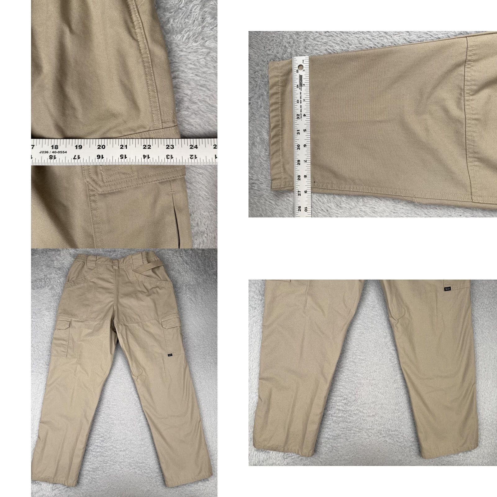 Vintage 5.11 Tactical Pants Mens 36x32 Khaki Cargo Workwear Cotton LEO EMT Hiking 74251 Size US 36 / EU 52 - 9 Thumbnail