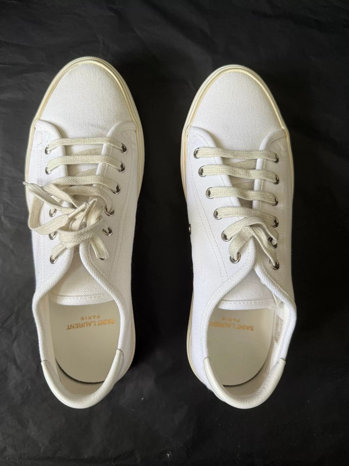 Saint Laurent Paris Saint Laurent White Graffiti Sneakers Size US 7 / EU 40 - 1 Thumbnail