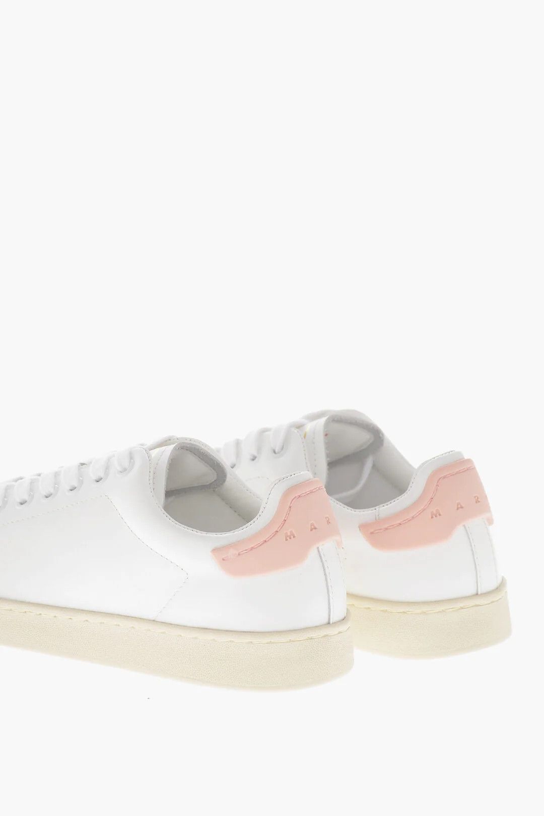 Marni og1mm0326 Leather Low-Top Sneakers in White Size US 7 / IT 37 - 3 Thumbnail