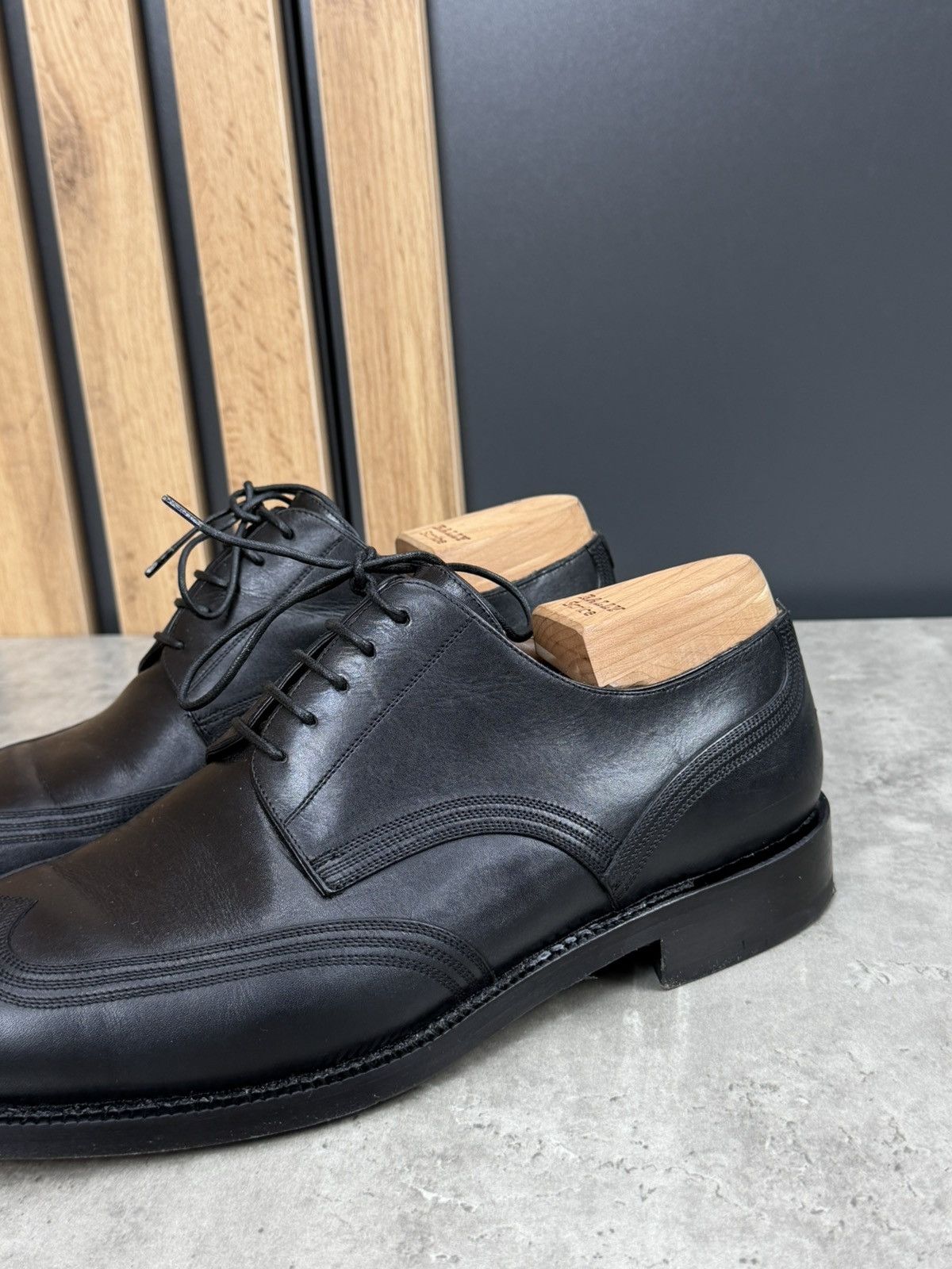 Bally Bally Scribe Black Leather Derby Shoes US 10 Size US 10 / EU 43 - 3 Thumbnail