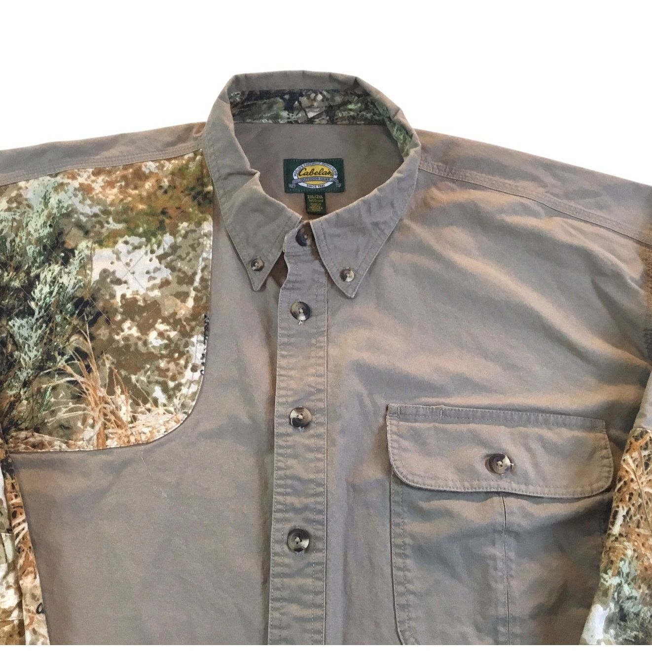 Cabelas Cabela's Seclusion Shooting/Hunting Shirt Tan Camo Size 2XL Size US XXL / EU 58 / 5 - 4 Thumbnail