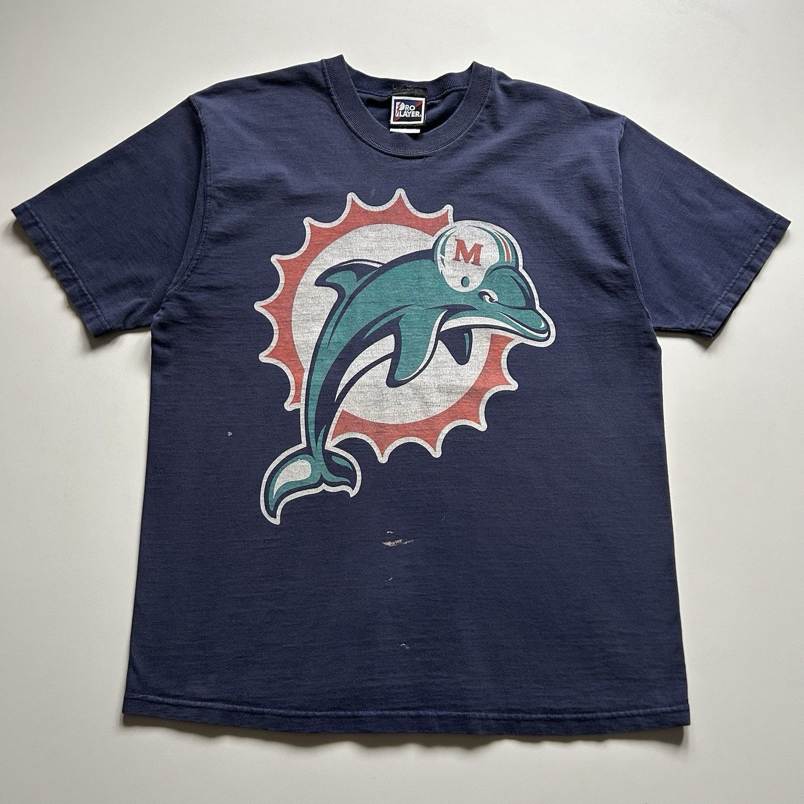 NFL × Pro Player × Vintage Vintage 90s Pro Player Miami Dolphins NFL T-Shirt Large Blue Size US L / EU 52-54 / 3 - 1 Thumbnail