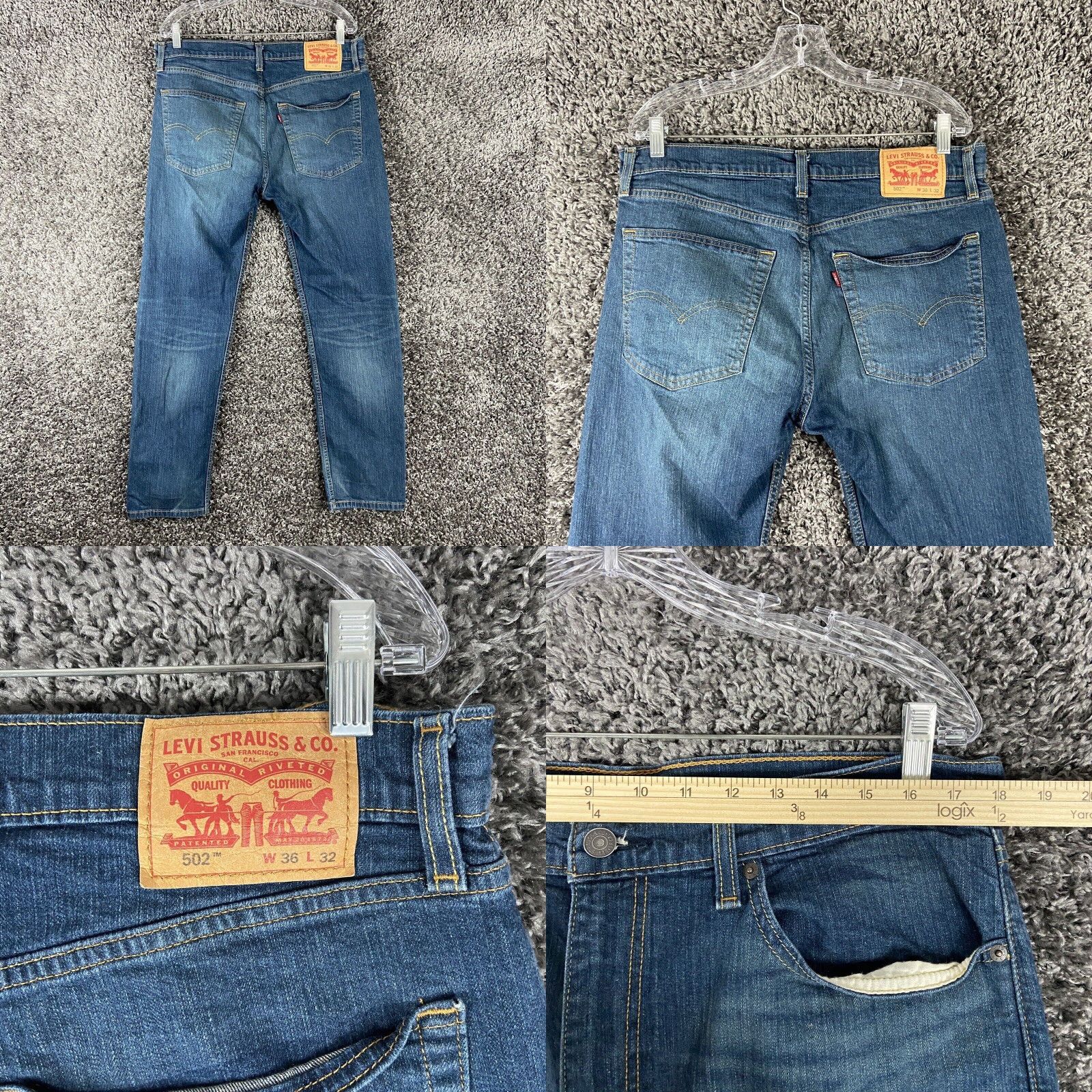 Levi's Levi's 502 Straight Jeans Adult 36x31 Blue Mens Size US 36 / EU 52 - 8 Thumbnail