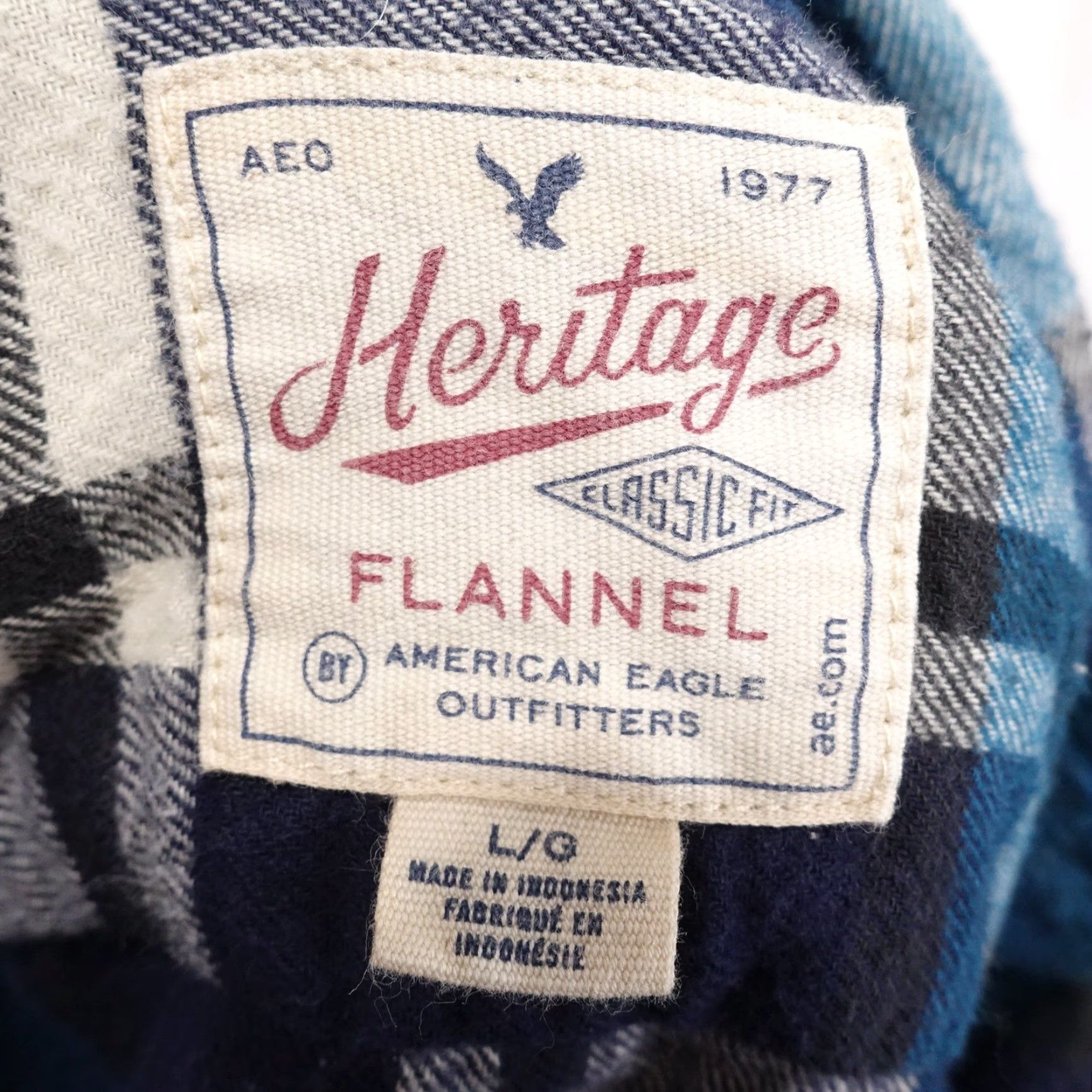 American Eagle Outfitters VINTAGE American Eagle Outfitters Shirt Mens Large Blue Plaid Flannel Long Sleeve Casual Classic Fit Size US L / EU 52-54 / 3 - 6 Thumbnail