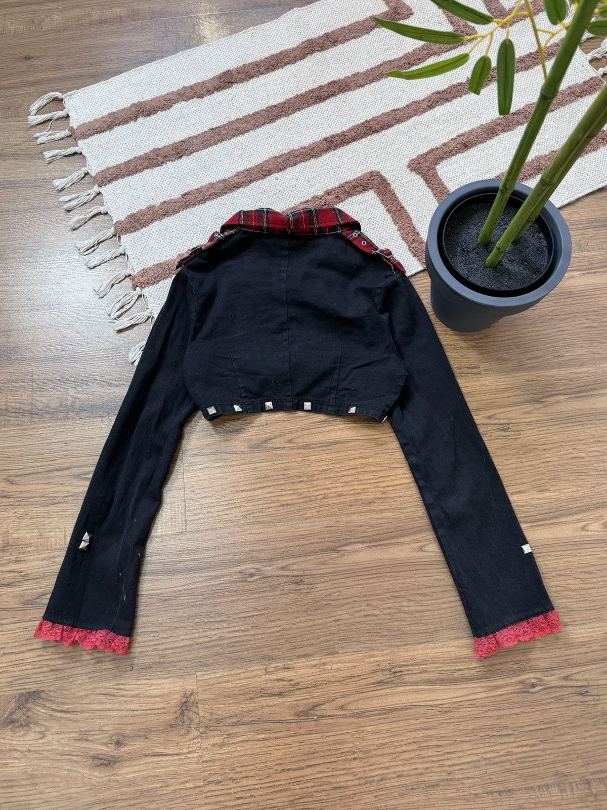 Vintage VINTAGE XS PUNK 2000s CROP JACKET Size M / US 6-8 / IT 42-44 - 6 Thumbnail
