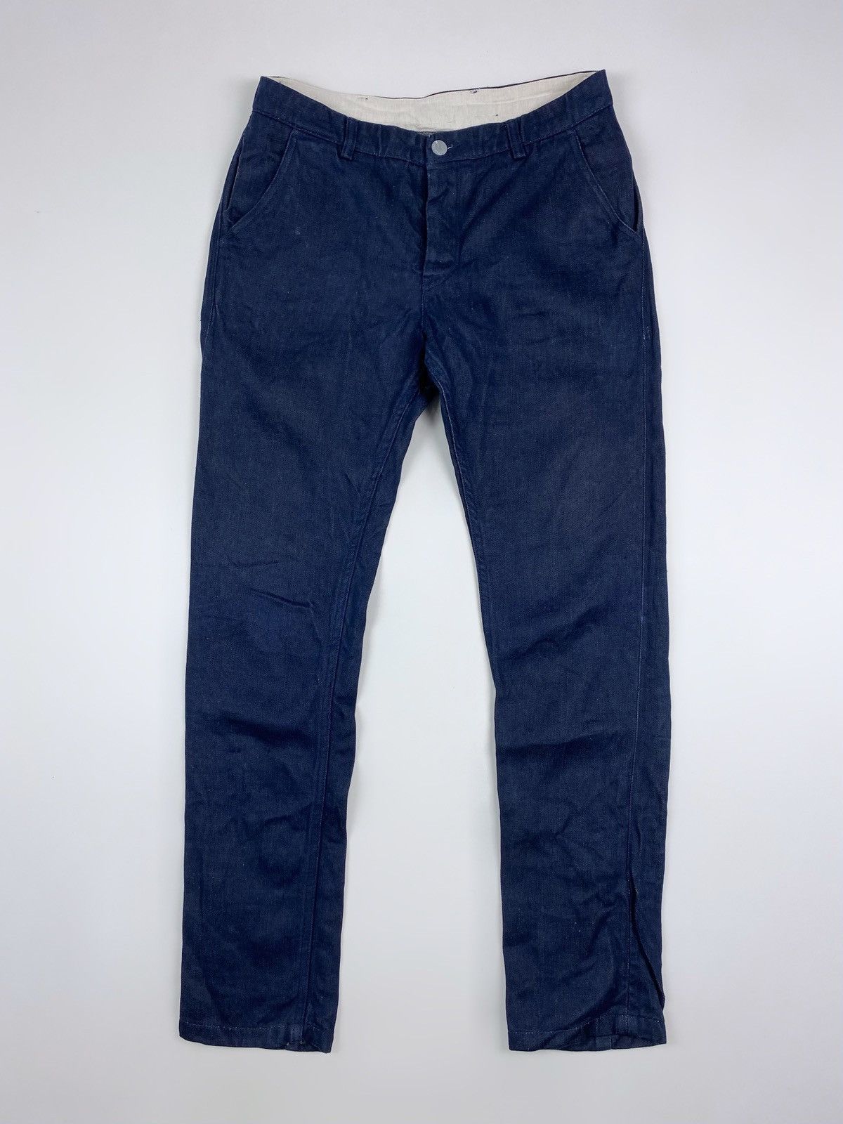 Freitag Freitag E550-18 Male Dark Blue Linen Work Pants Size US 31 - 3 Thumbnail