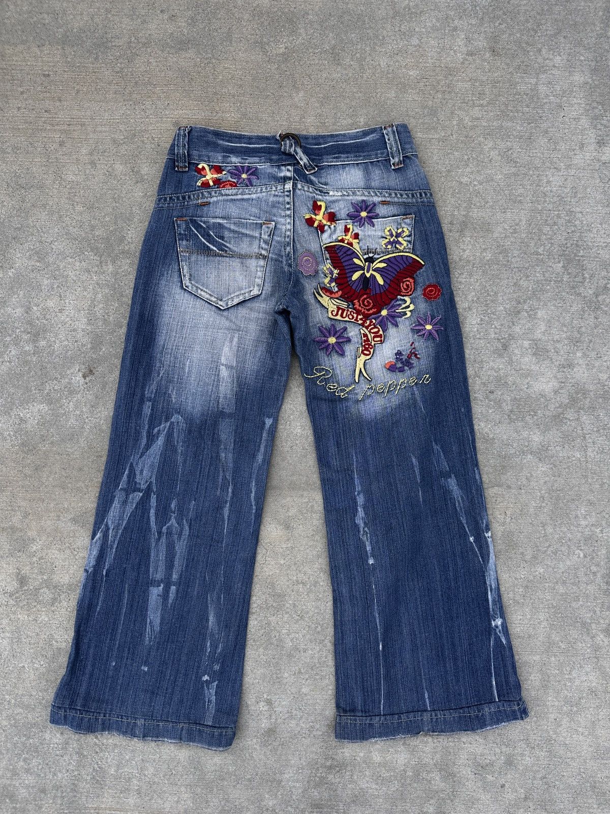 Red pepper jeans