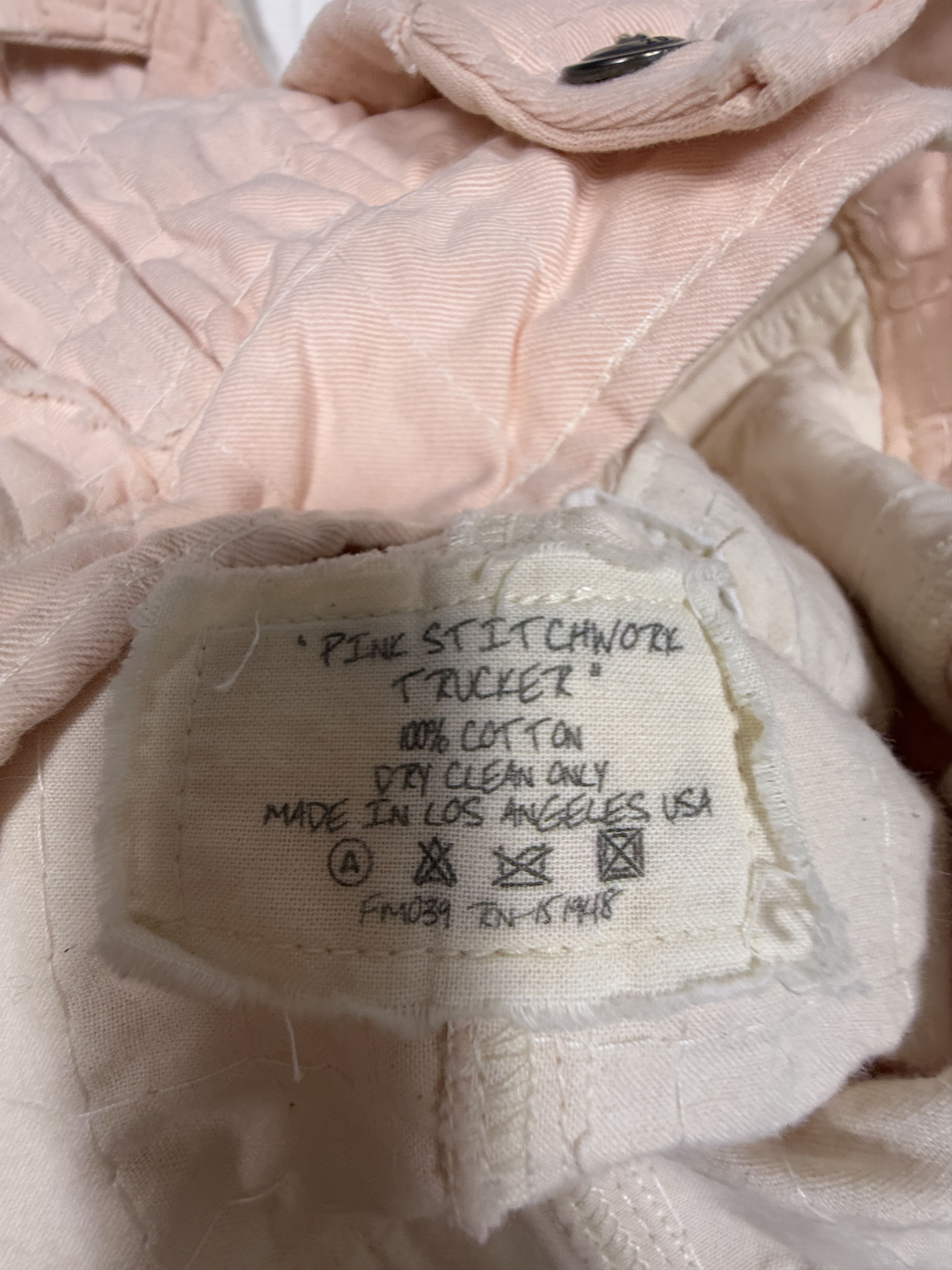 Greg Lauren Greg Lauren Pink Stitchwork Trucker Jacket Size US S / EU 44-46 / 1 - 9 Thumbnail