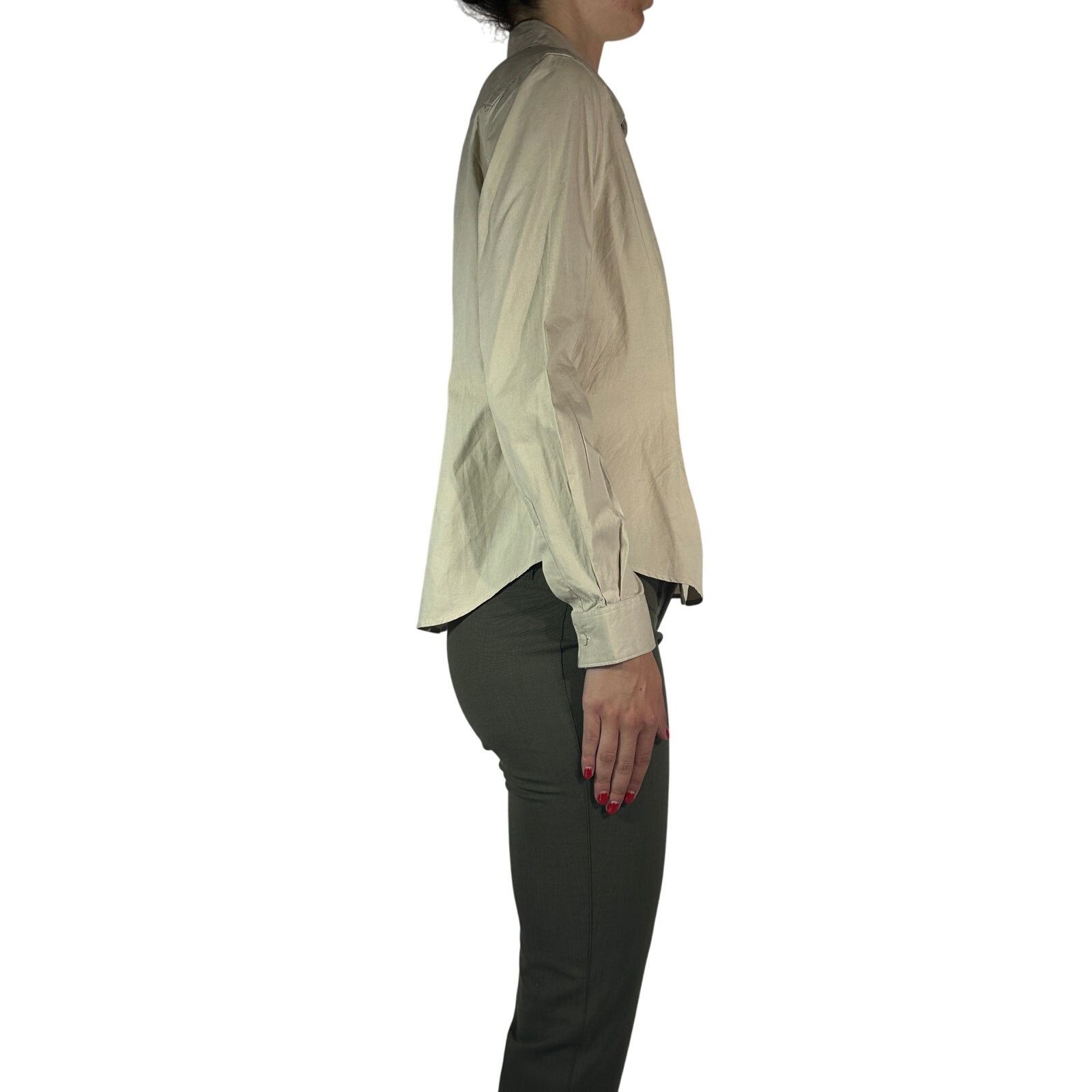Burberry BURBERRY Classic Check Neck Long Sleeve Shirt Beige L Size L / US 10 / IT 46 - 3 Thumbnail