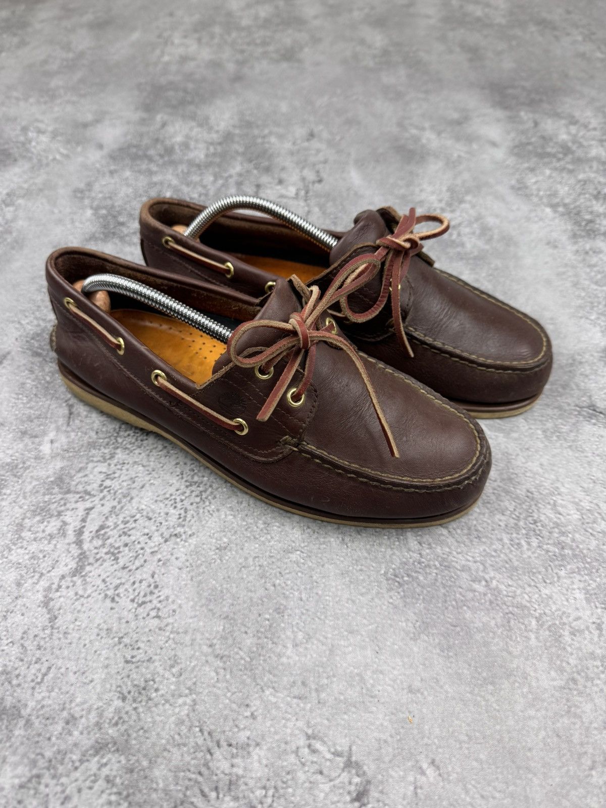 Timberland Timberland Brown Leather Boat Shoes Men Size 42 Size US 9 / EU 42 - 2 Thumbnail