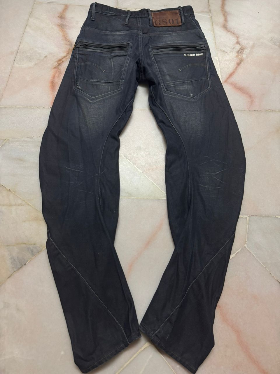 G-Star 💥3D Powell💥90s Style G Star Raw Mudwash Black Denim Sick Size US 27 - 16 Thumbnail