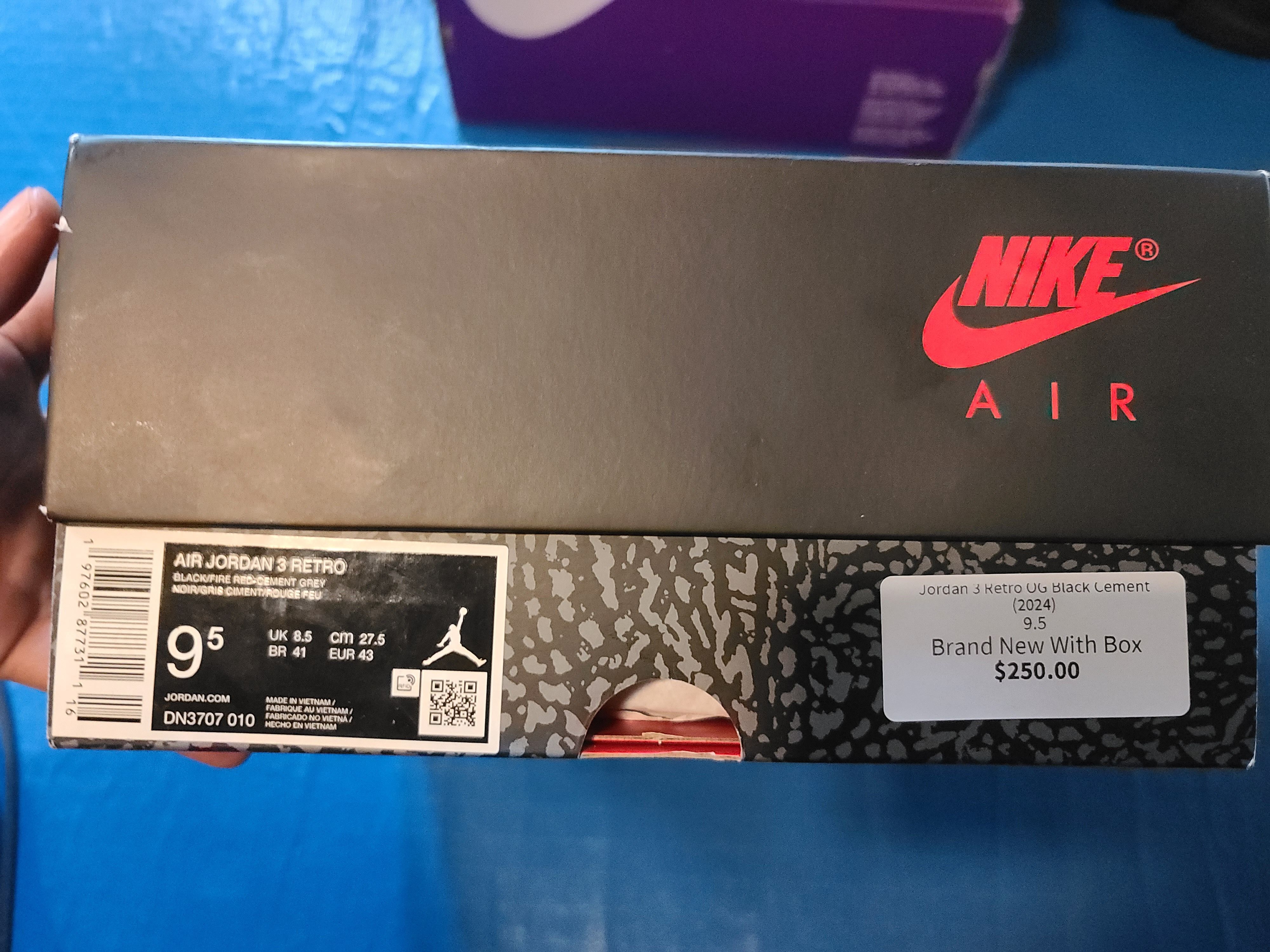 Jordan Brand Black Cement 3s Size US 9.5 / EU 42-43 - 3 Thumbnail