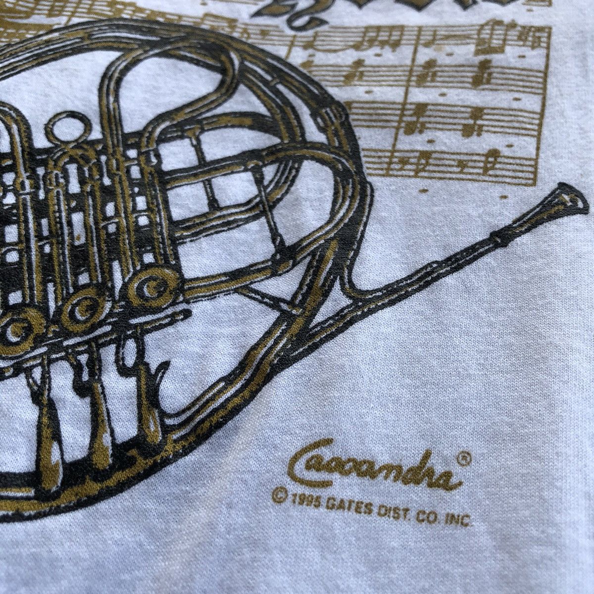 Vintage Vtg 90s Saxophone + French Horn Illustration Lot Tshirt Size US M / EU 48-50 / 2 - 8 Thumbnail