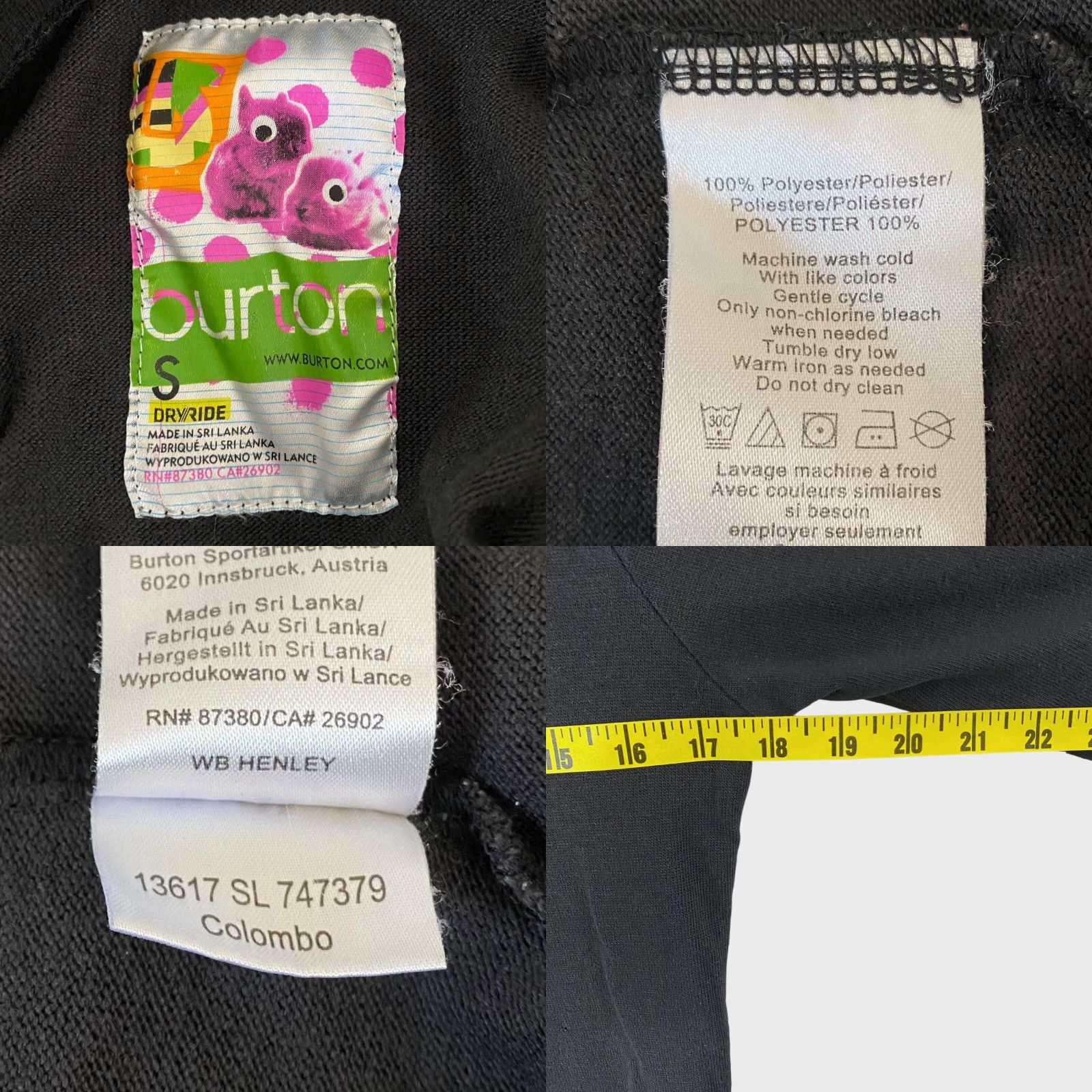 Burton VINTAGE Burton Dry Ride Henley Shirt Black Womens Small Thermal Base Layer Pullover Size S / US 4 / IT 40 - 8 Thumbnail