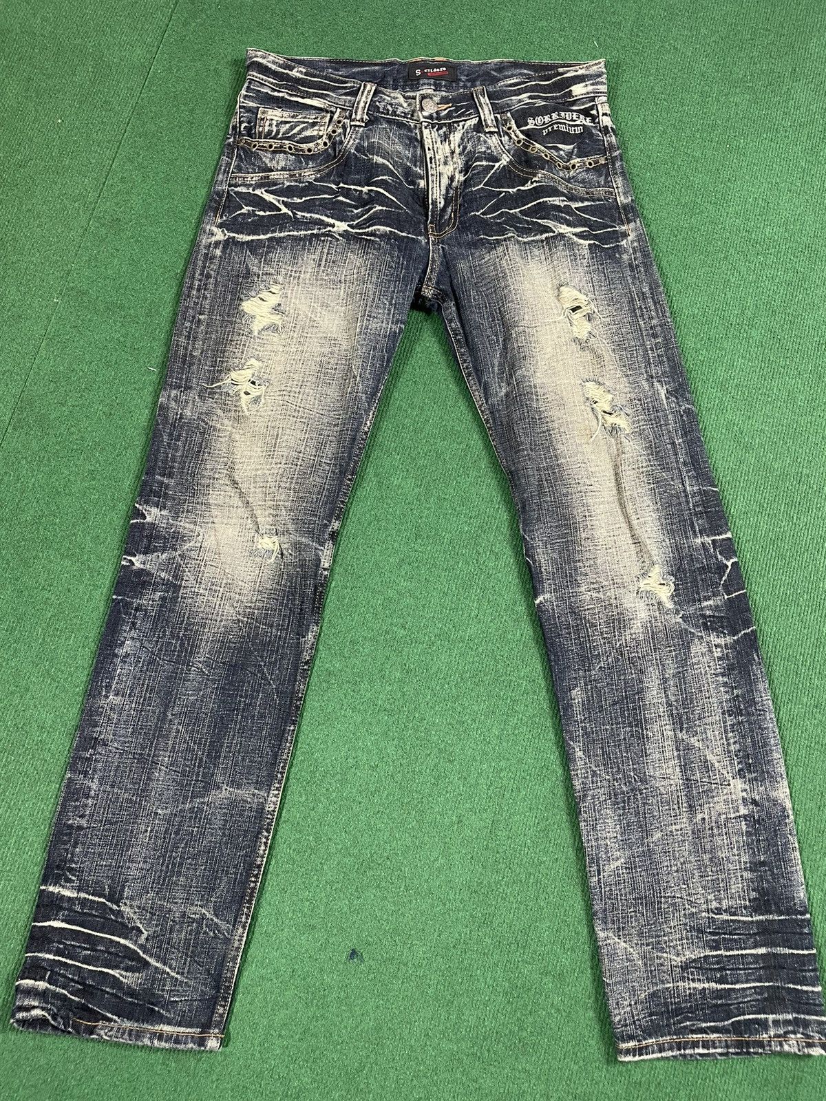If Six Was Nine Distressed Japanese Jeans Very Nice Size US 33 - 2 Thumbnail