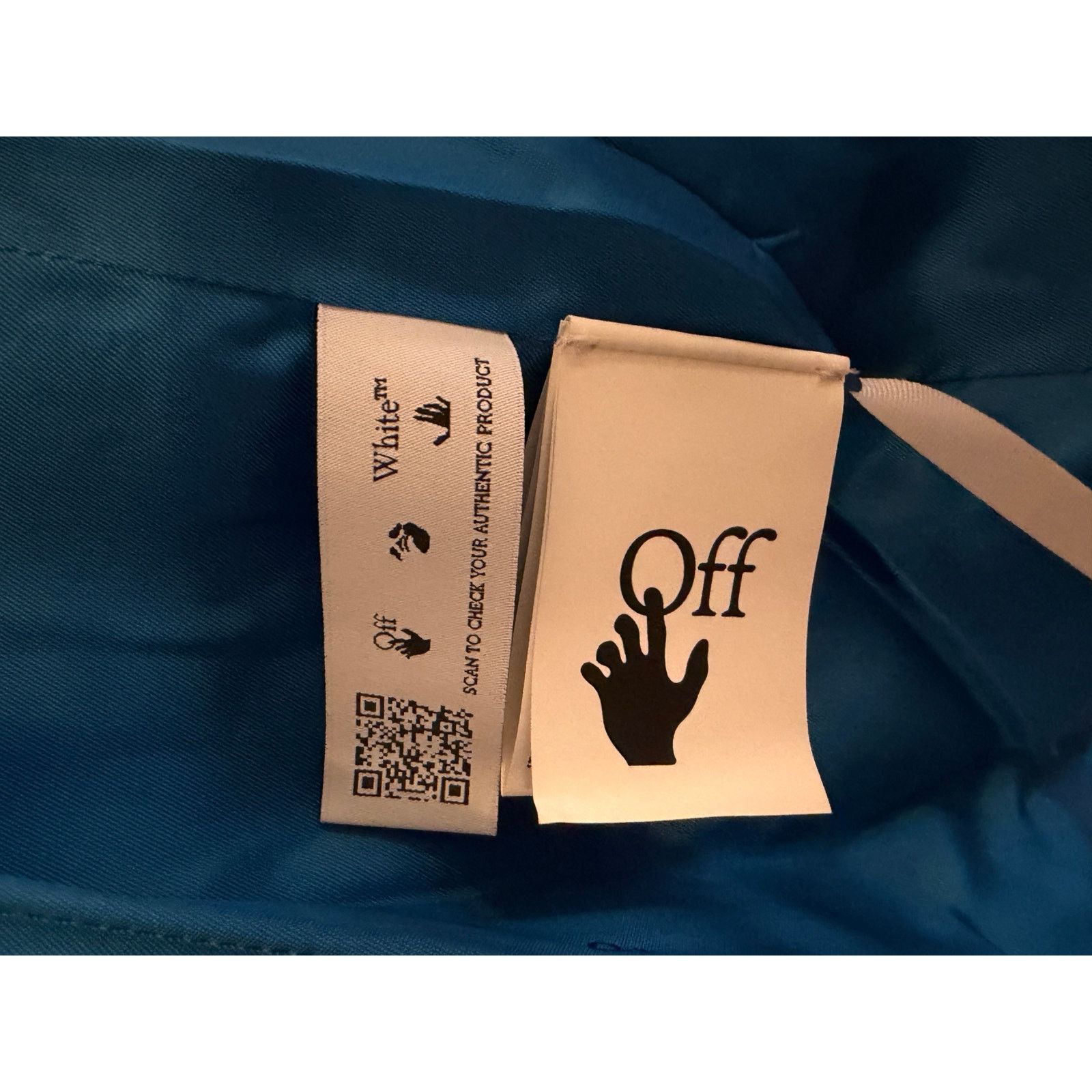 Off-White Off White NWT Women's Blue-White Cady Oversized Blazer Size L / US 10 / IT 46 - 11 Thumbnail