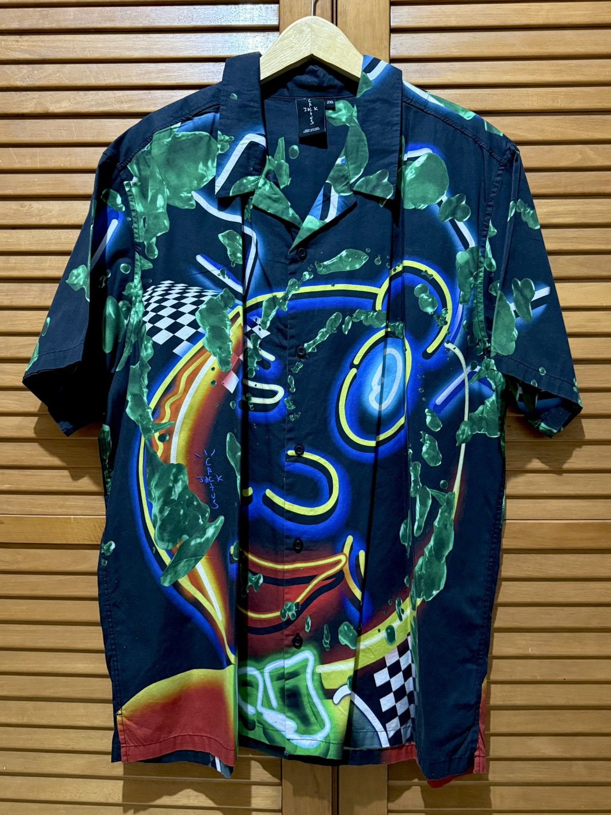 Travis Scott Travis Scott Cactus Jack Neon Sign Hawaiian Shirt Black Size US XXL / EU 58 / 5 - 1 Thumbnail